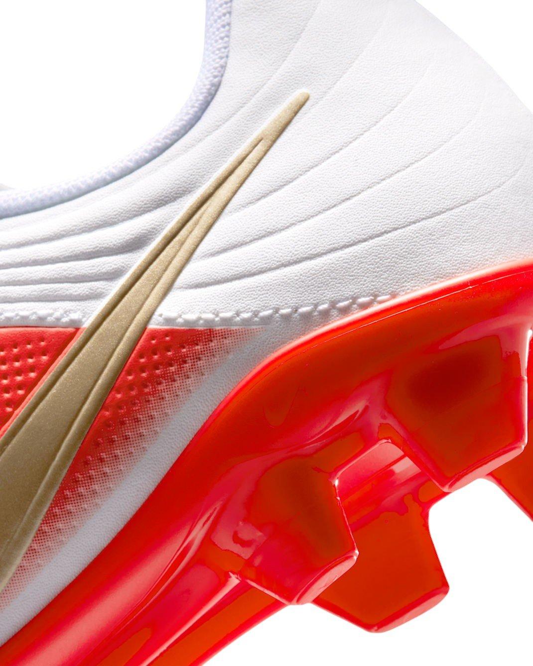 Nike Tiempo Maestro Club MG "White/Bright Crimson/Blur" Grade School Kids' Soccer Cleat - WHITE/CRIMSON/BLUR