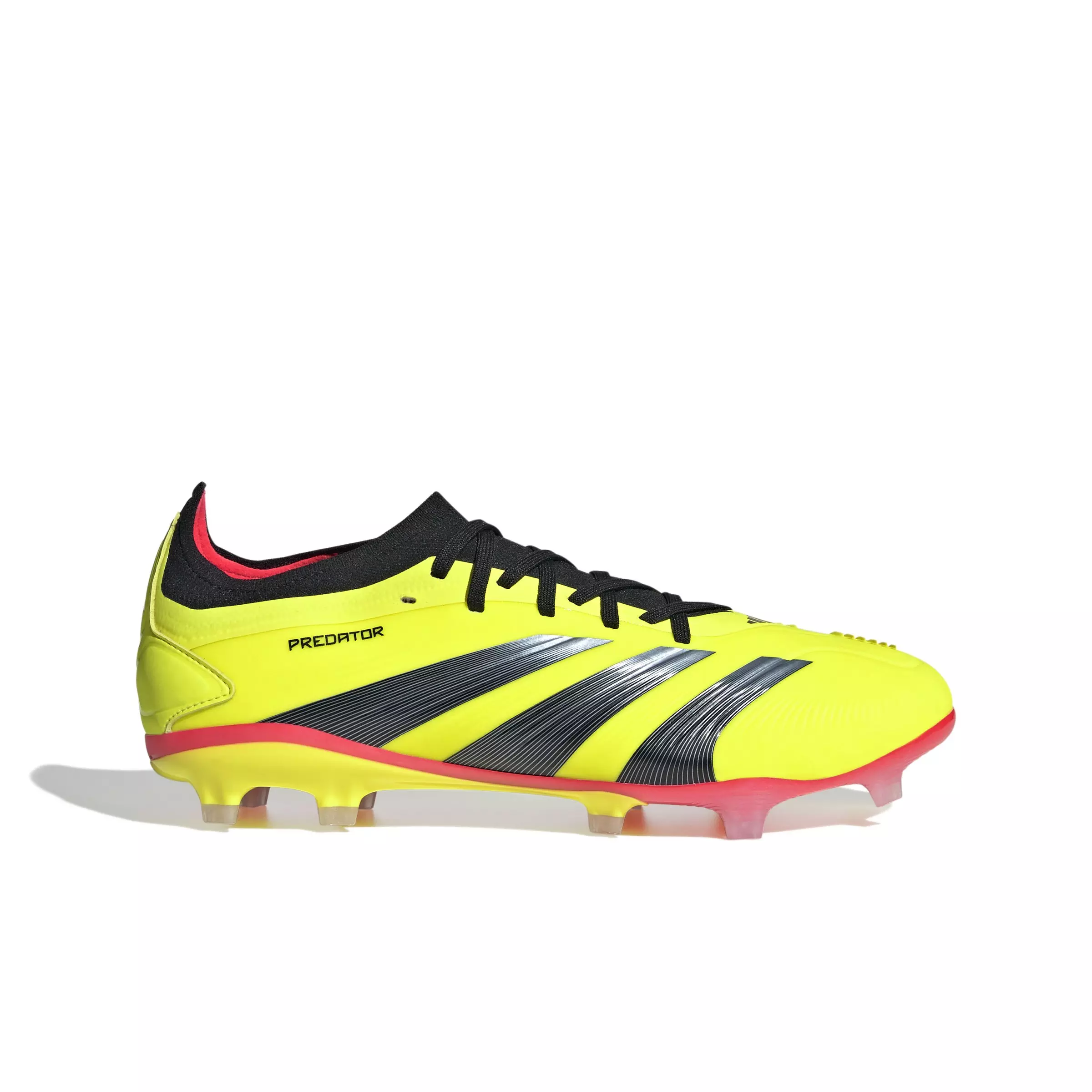 adidas Predator 24 Pro FG "Team Solar Yellow/Core Black/Solar Red" Men's Soccer Cleat - YELLOW/BLACK/RED
