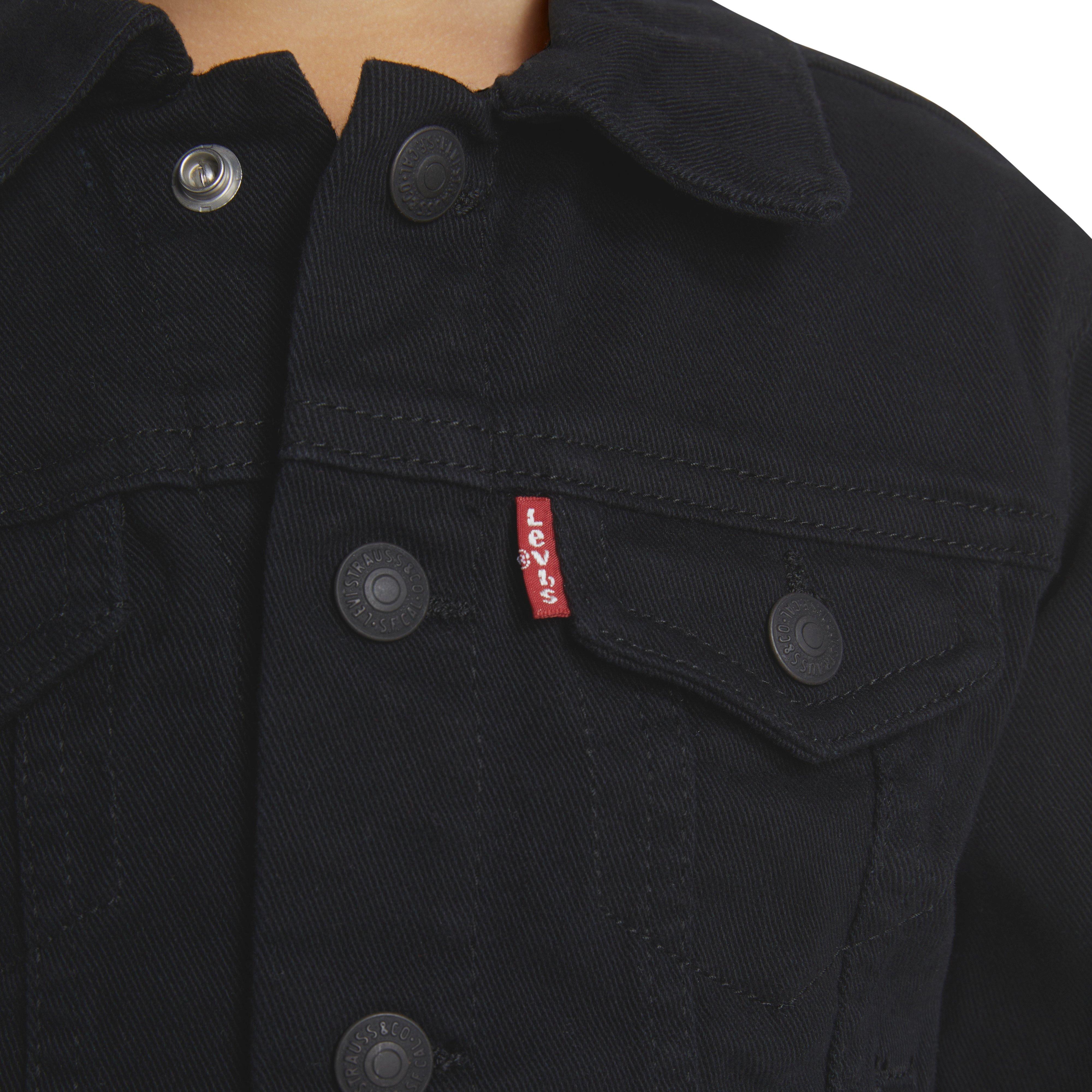 Levi's Toddler Boys' Trucker Style Black Wash Denim Jacket - BLACK Thumbnail View 3