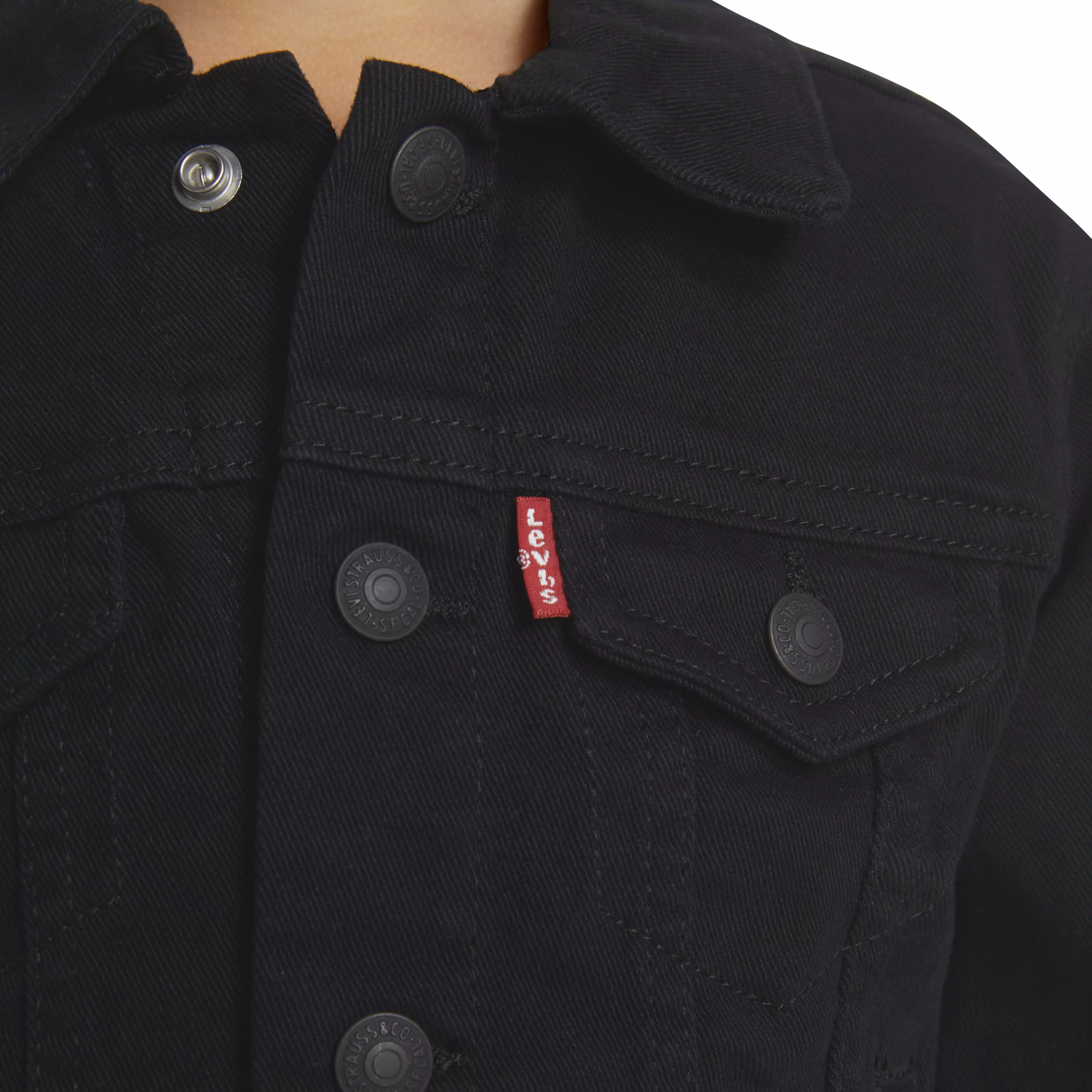 Levi's Toddler Boys' Trucker Style Wash Denim Jacket - Black - BLACK