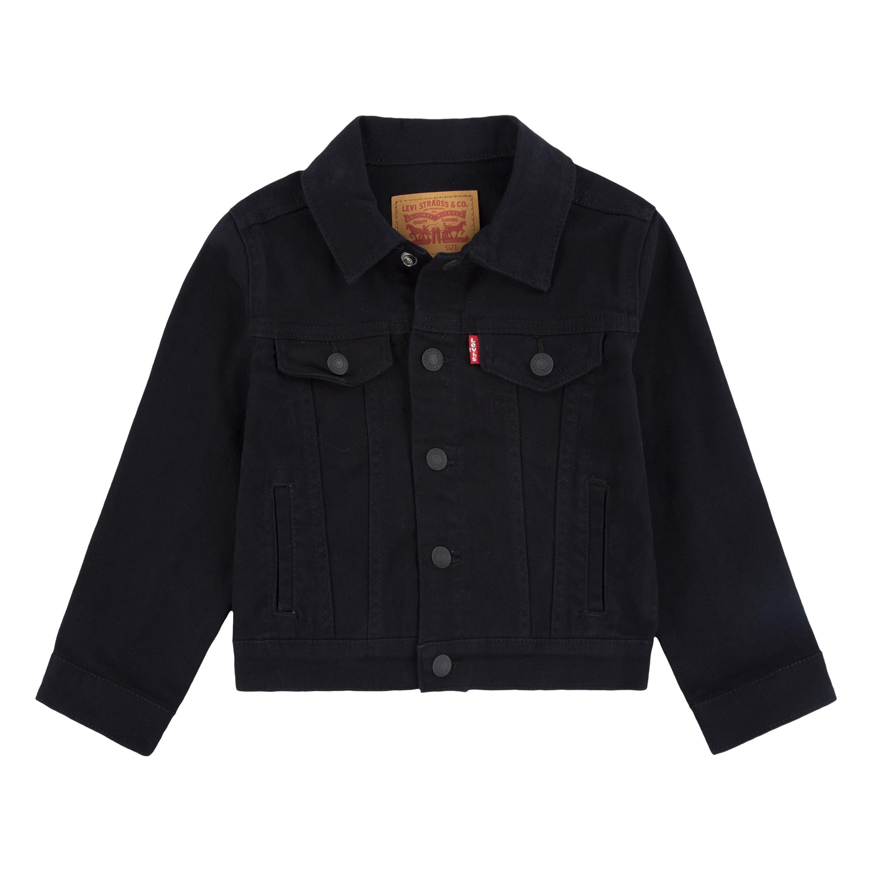 Levi's Toddler Boys' Trucker Style Wash Denim Jacket - Black - BLACK Thumbnail View 5