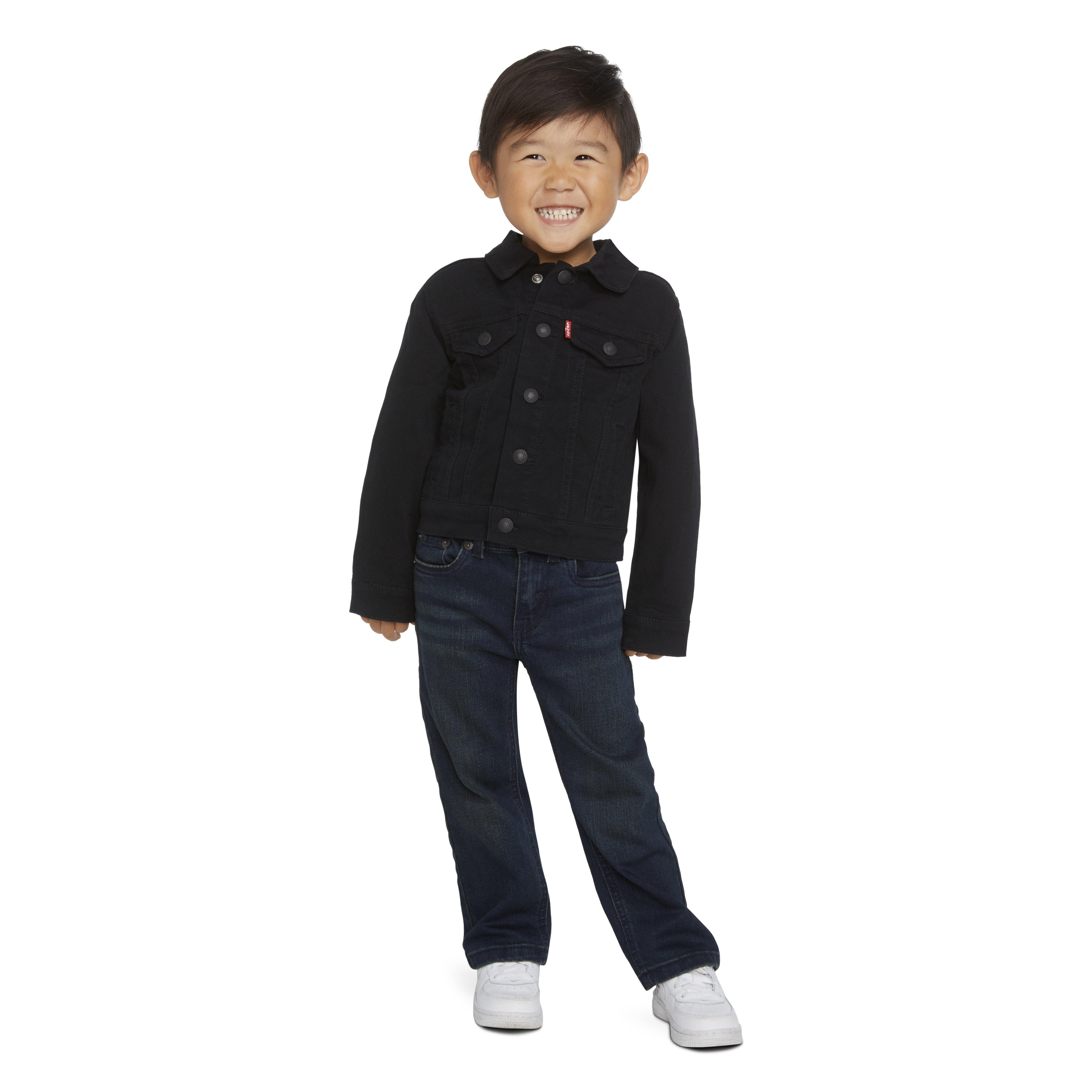 Levi's Toddler Boys' Trucker Style Black Wash Denim Jacket - BLACK Thumbnail View 7