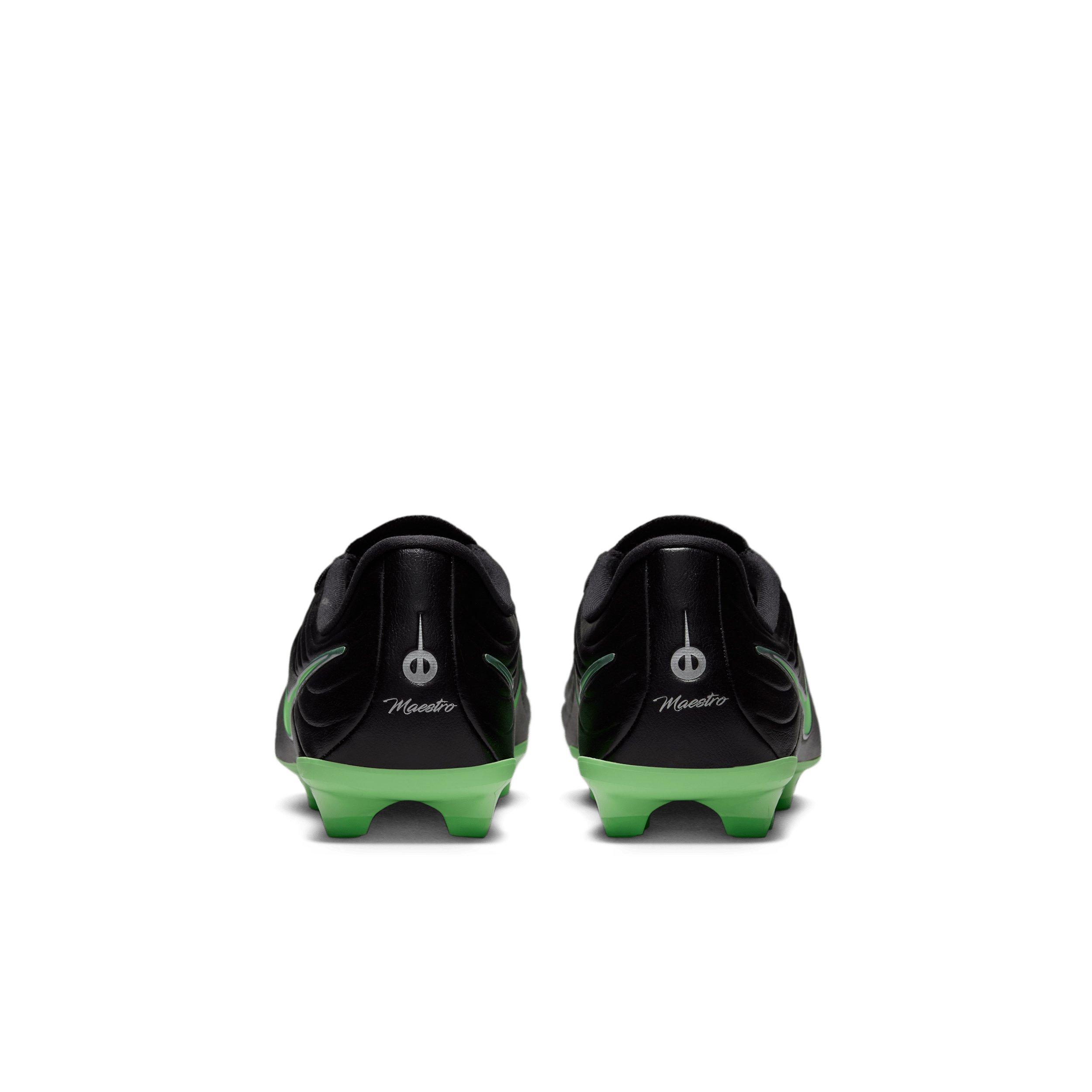 Nike Tiempo Maestro Academy MG Grade School Kids' "Black/Black/Illusion Green" Soccer Cleat
