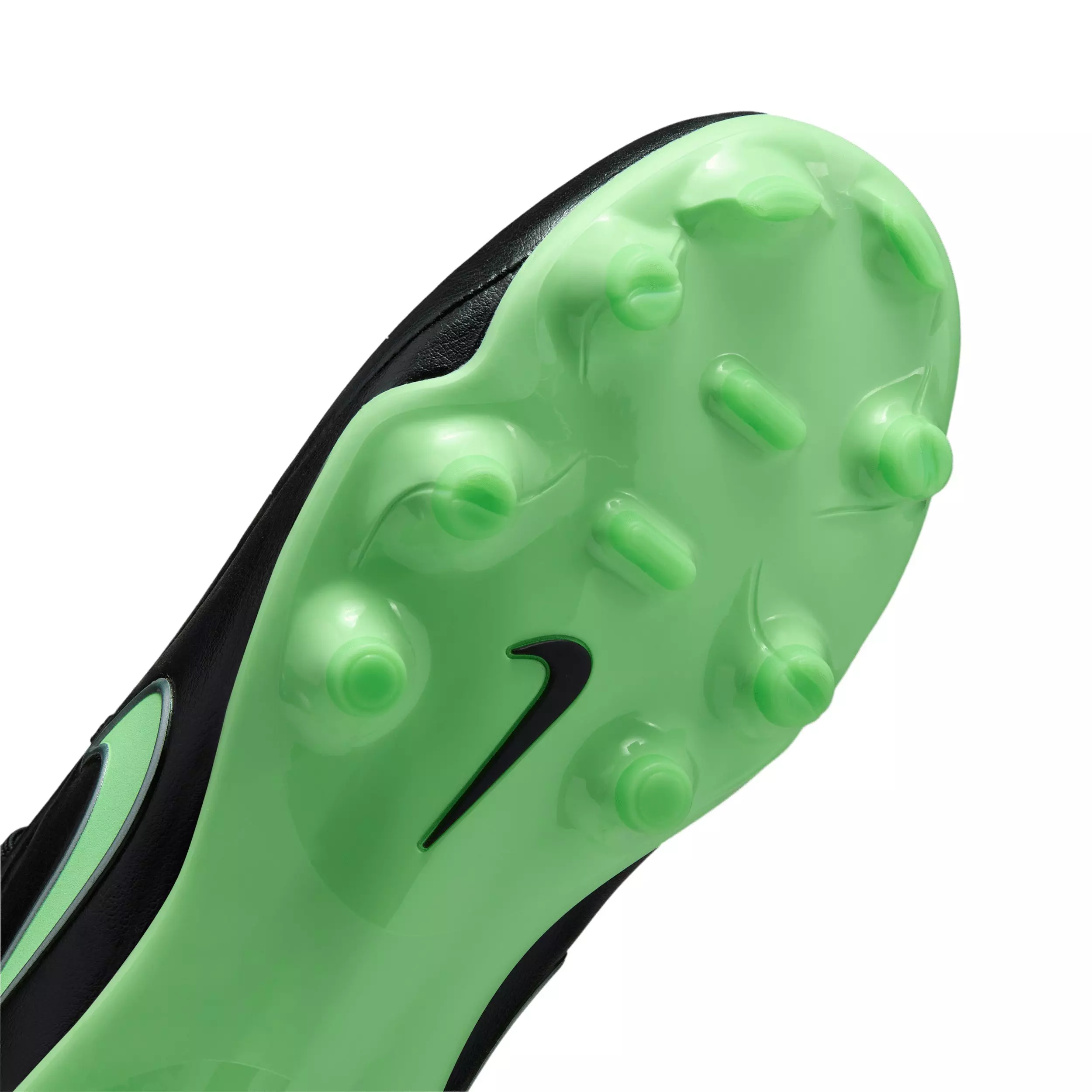 Nike Tiempo Maestro Academy MG "Black/Black/Illusion Green" Grade School Kids' Soccer Cleat - BLACK/BLACK/GREEN