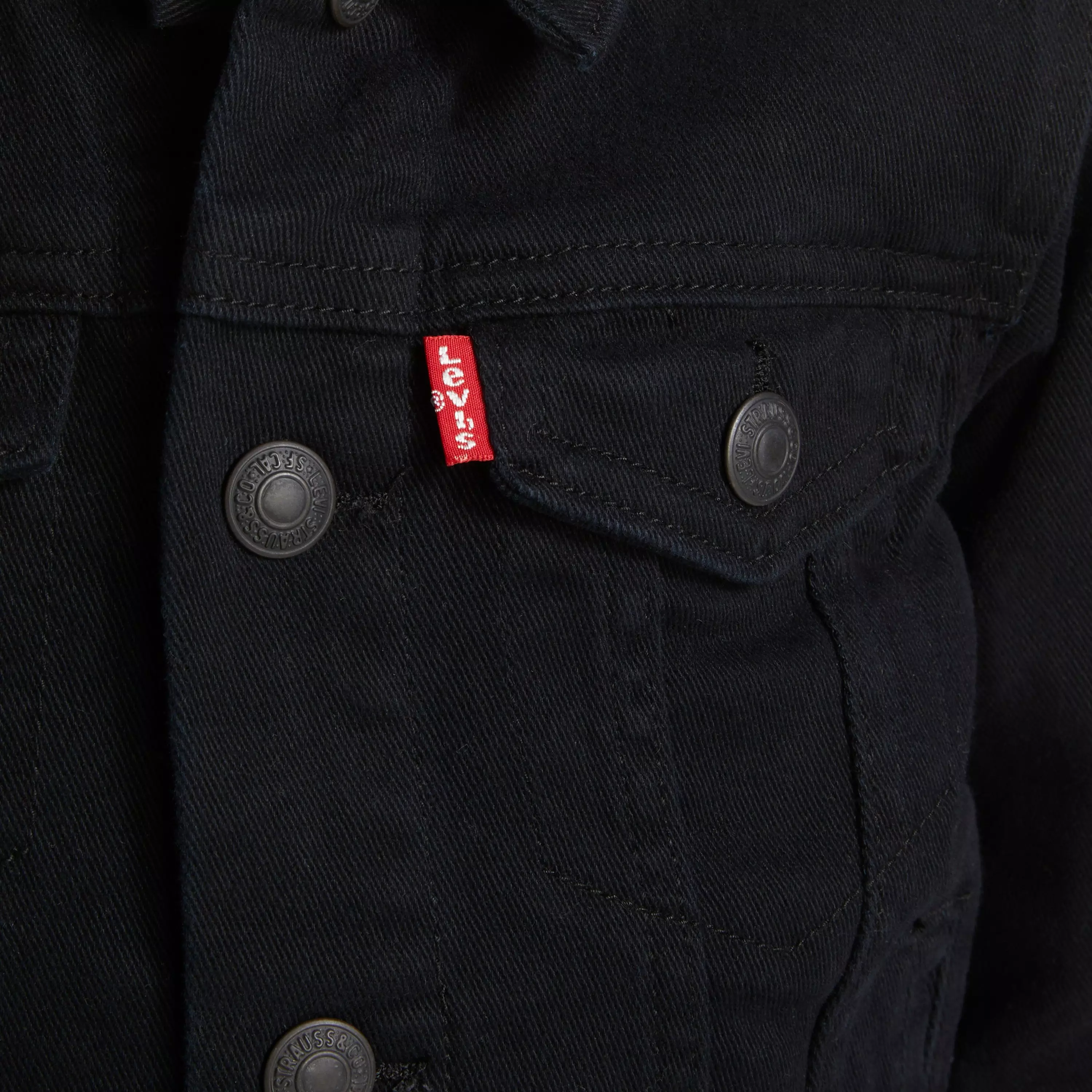 Levi's Little Boys' Trucker Style Wash Denim Jacket - Black - BLACK