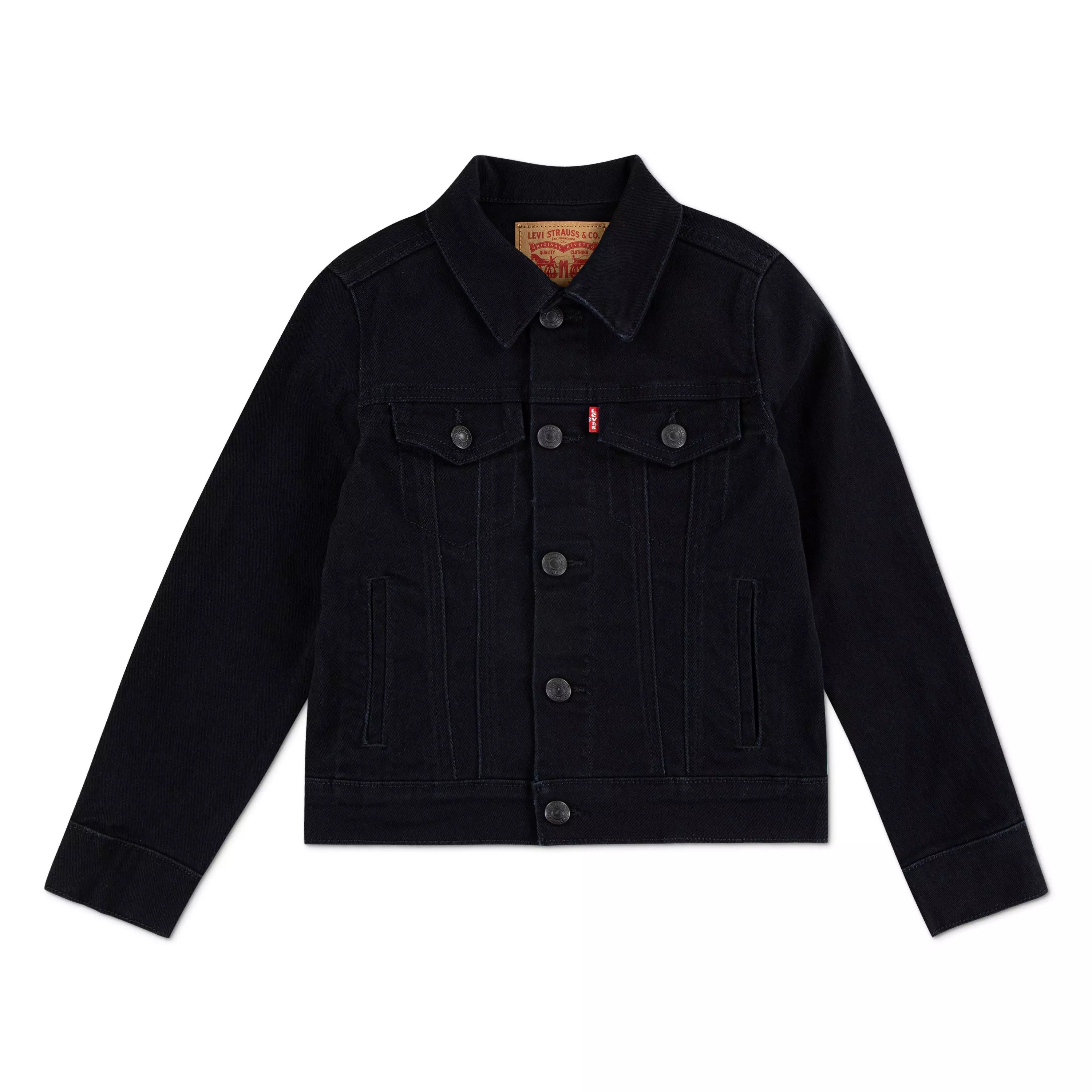 Levi's Little Boys' Trucker Style Wash Denim Jacket - Black - BLACK