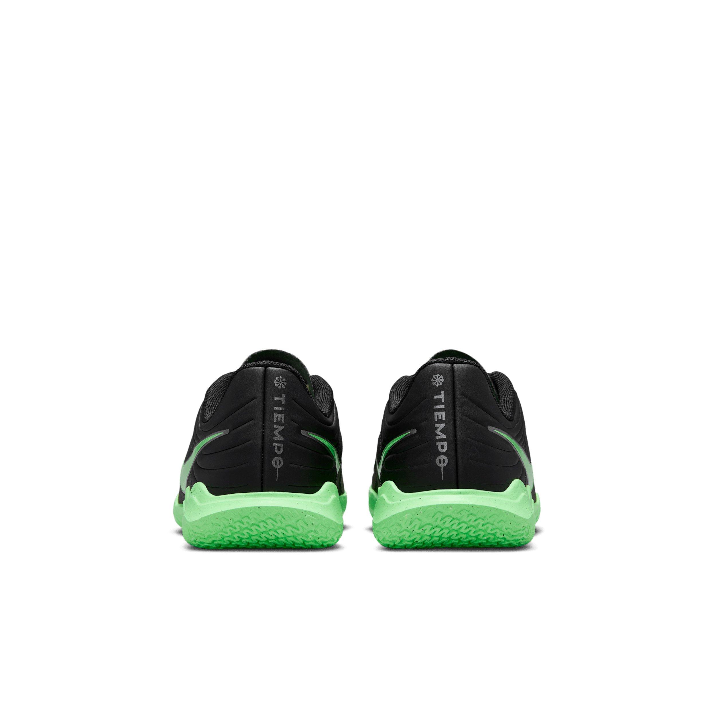 Nike Tiempo Maestro Club IC "Black/Black/Illusion Green" Grade School Kids' Soccer Shoe - BLACK/BLACK/GREEN