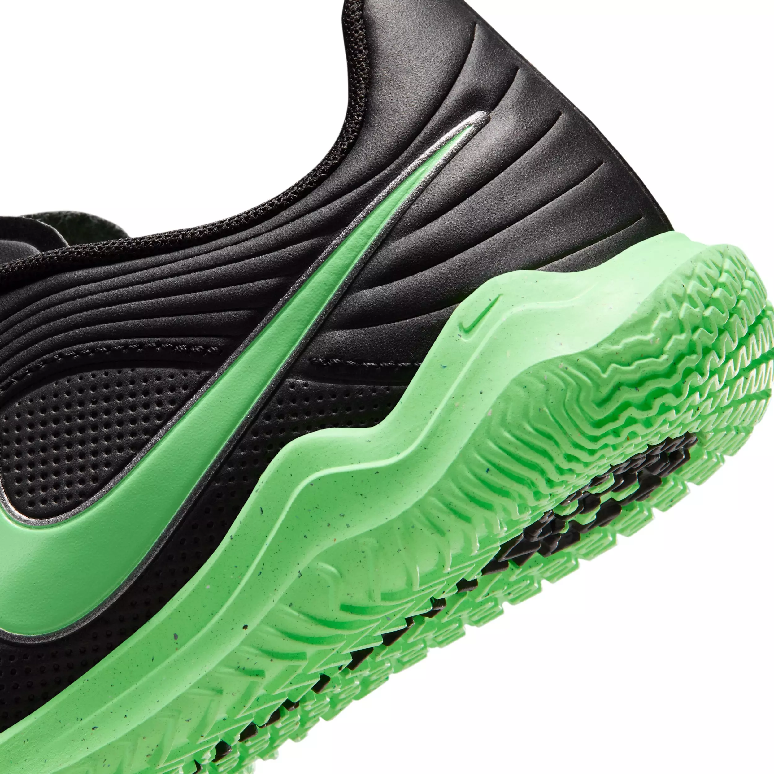 Nike Tiempo Maestro Club IC "Black/Black/Illusion Green" Grade School Kids' Soccer Shoe - BLACK/BLACK/GREEN