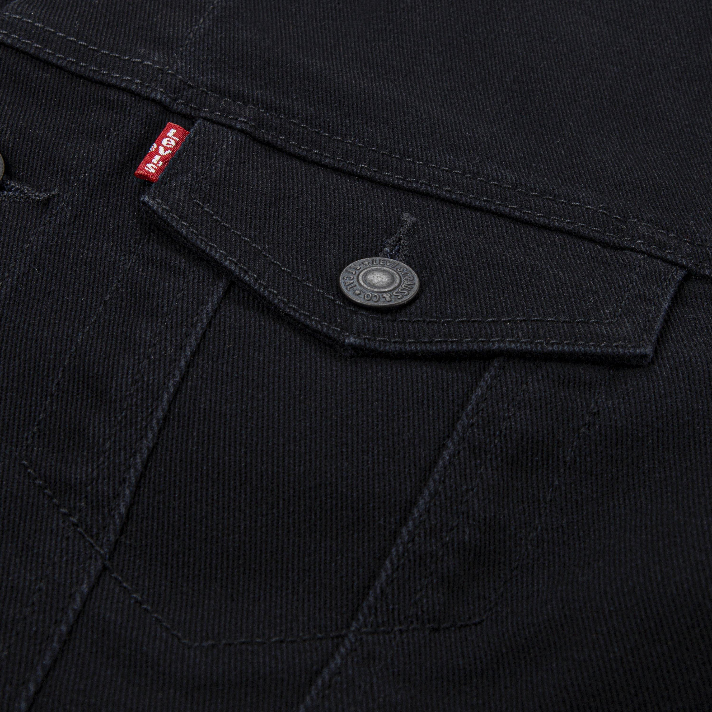 Levi's Big Boys' Trucker Style Black Wash Denim Jacket - BLACK Thumbnail View 3