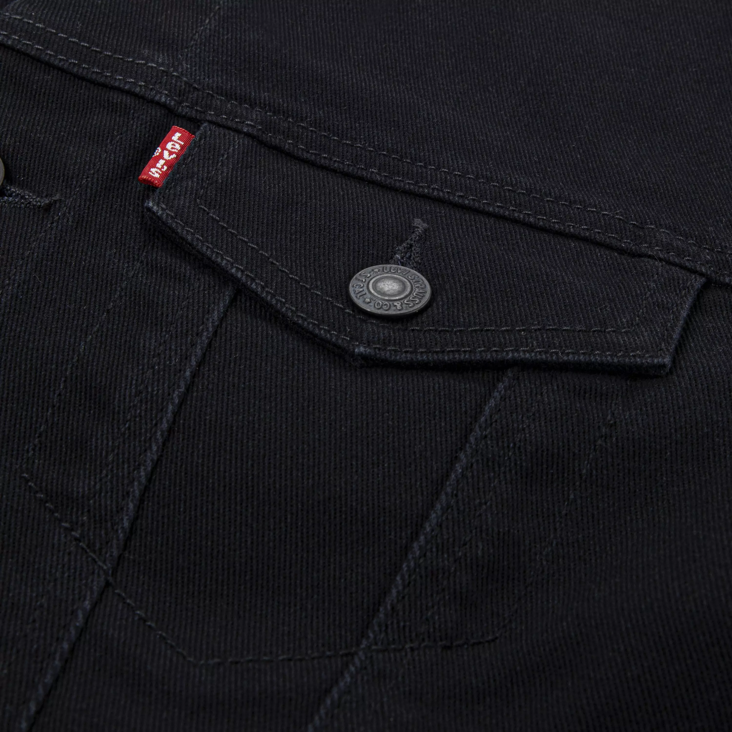 Levi's Big Boys' Trucker Style Black Wash Denim Jacket - BLACK