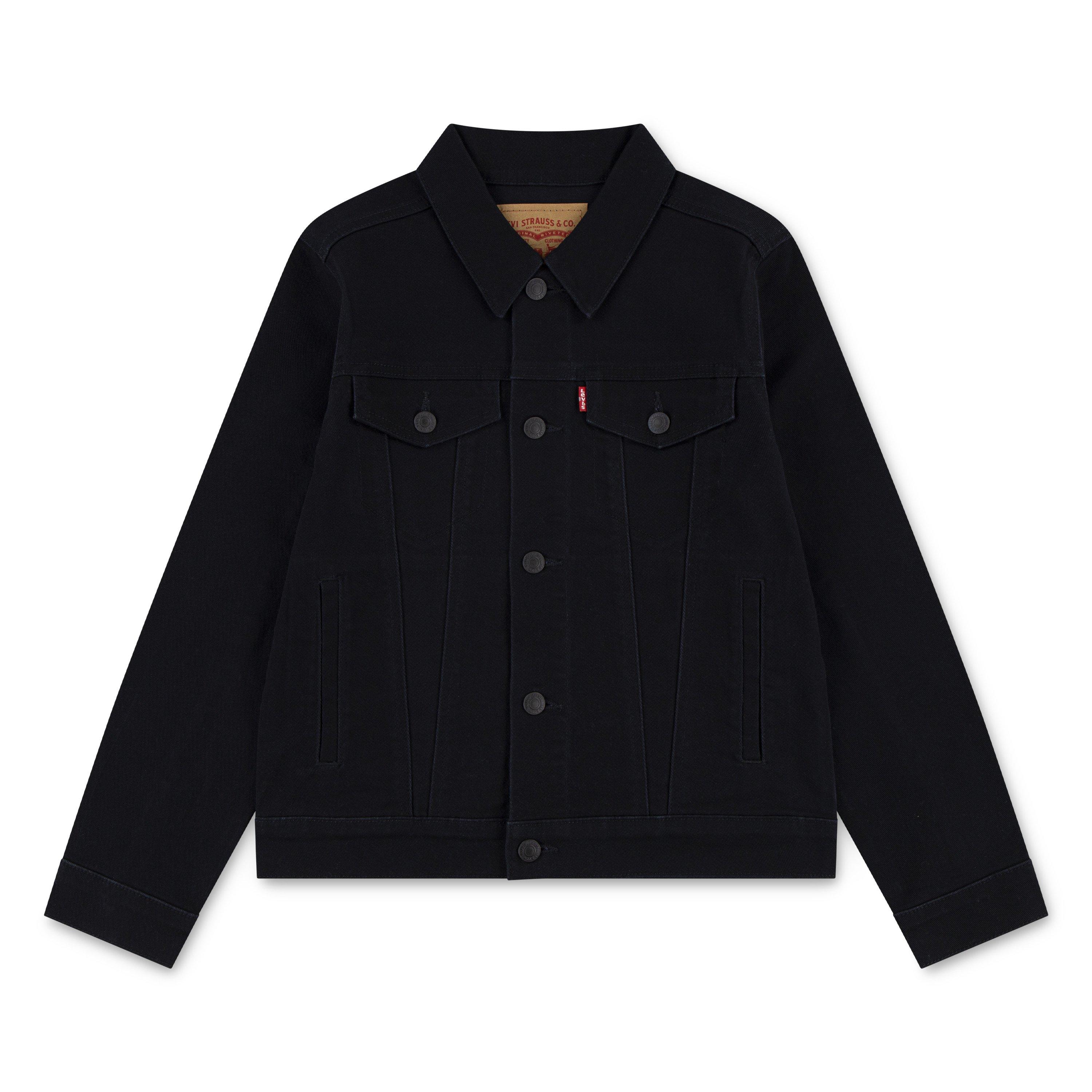 Levi's Big Boys' Trucker Style Wash Denim Jacket - Black - BLACK Thumbnail View 5