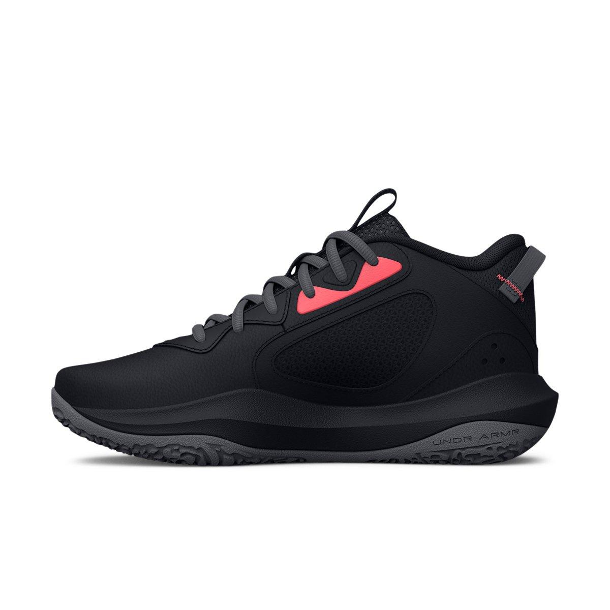 Under Armour Lockdown 6 "Black/Dark Grey" Unisex Basketball Shoe - BLACK/DK GREY Thumbnail View 2