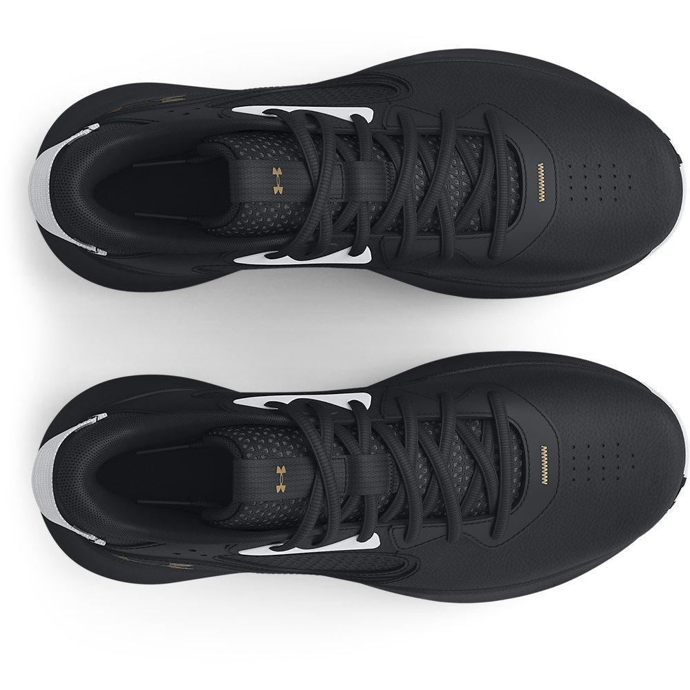 Under Armour Lockdown 6 "Black/White/Gold" Unisex Basketball Shoe - BLACK/WHITE/GOLD Thumbnail View 3