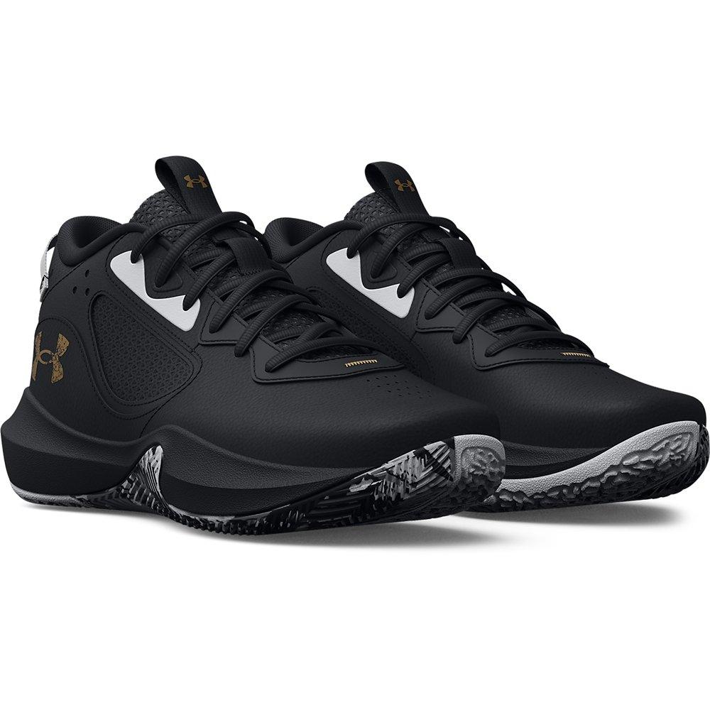 Under Armour Lockdown 6 "Black/White/Gold" Unisex Basketball Shoe - BLACK/WHITE/GOLD Thumbnail View 5