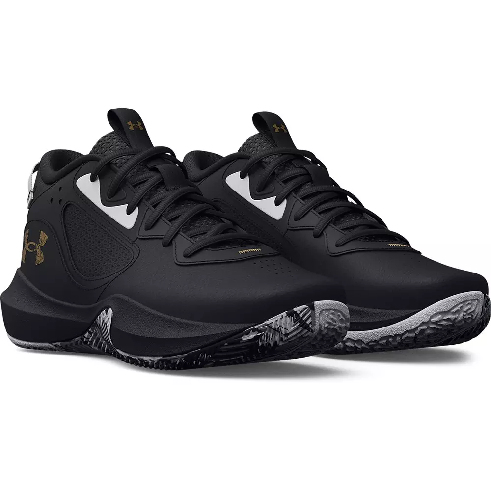 Under Armour Lockdown 6 "Black/White/Gold" Unisex Basketball Shoe - BLACK/WHITE/GOLD
