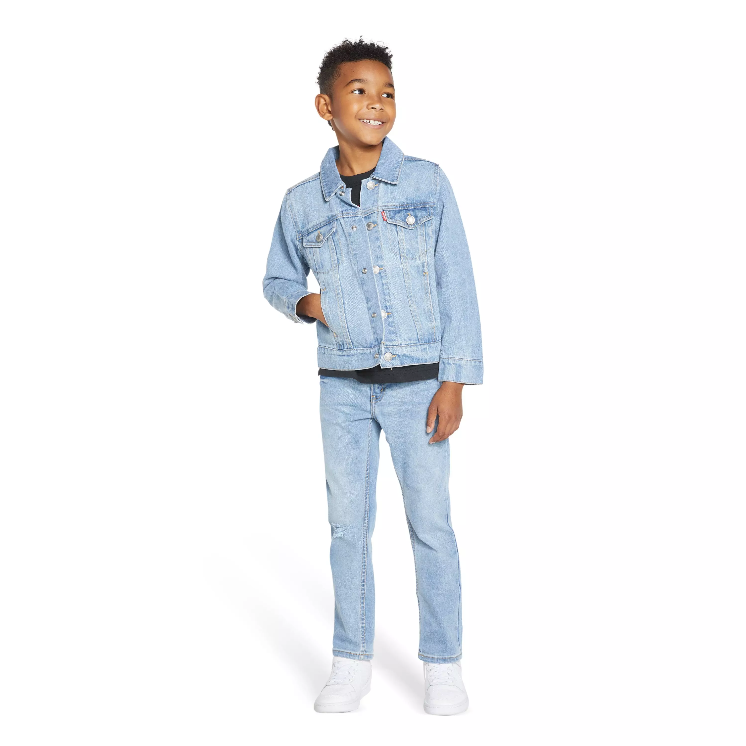 Levi's Little Boys' Trucker Style Light Blue Wash Denim Jacket - LT BLUE