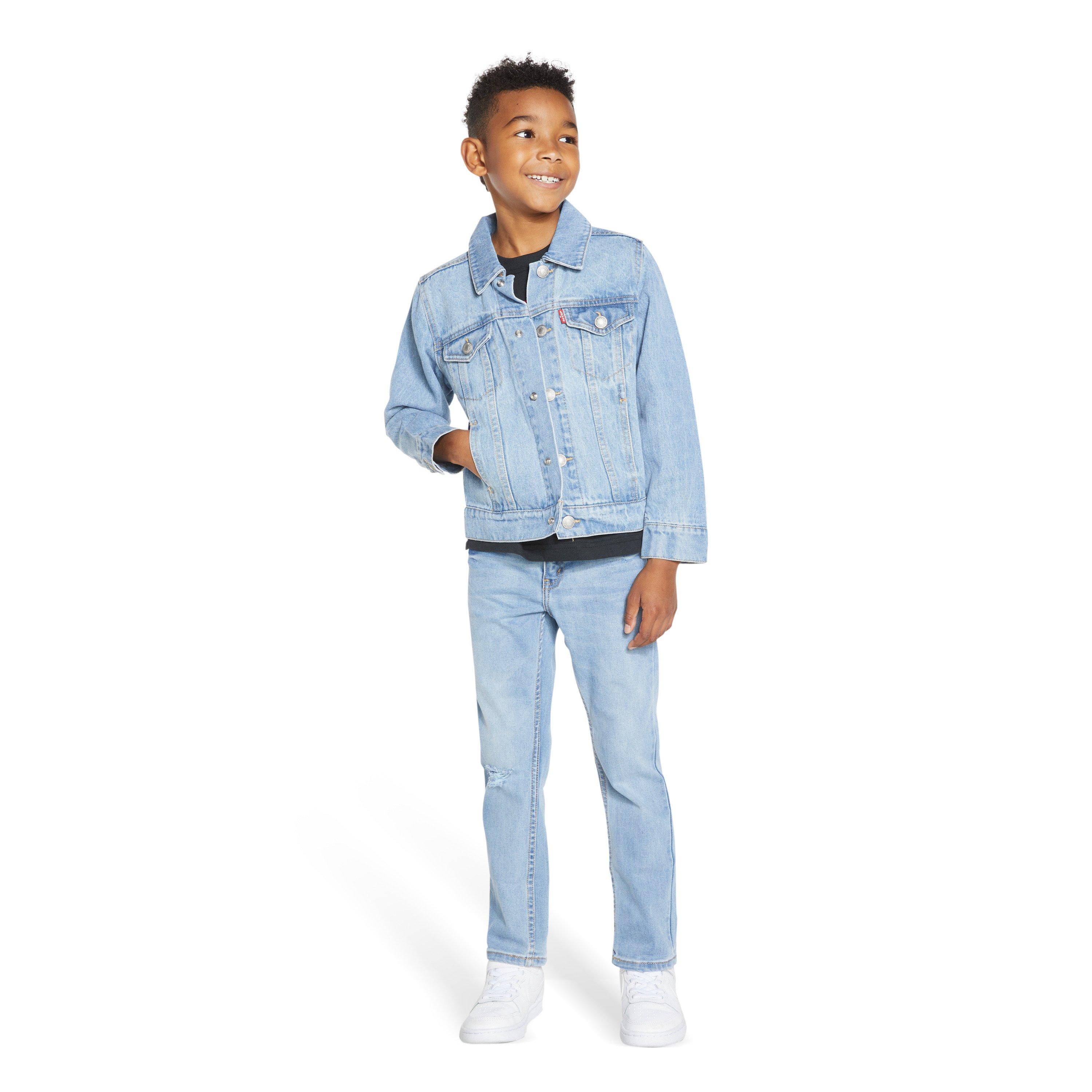 Levi's Little Boys' Trucker Style Wash Denim Jacket - Light Blue - LT BLUE Thumbnail View 6