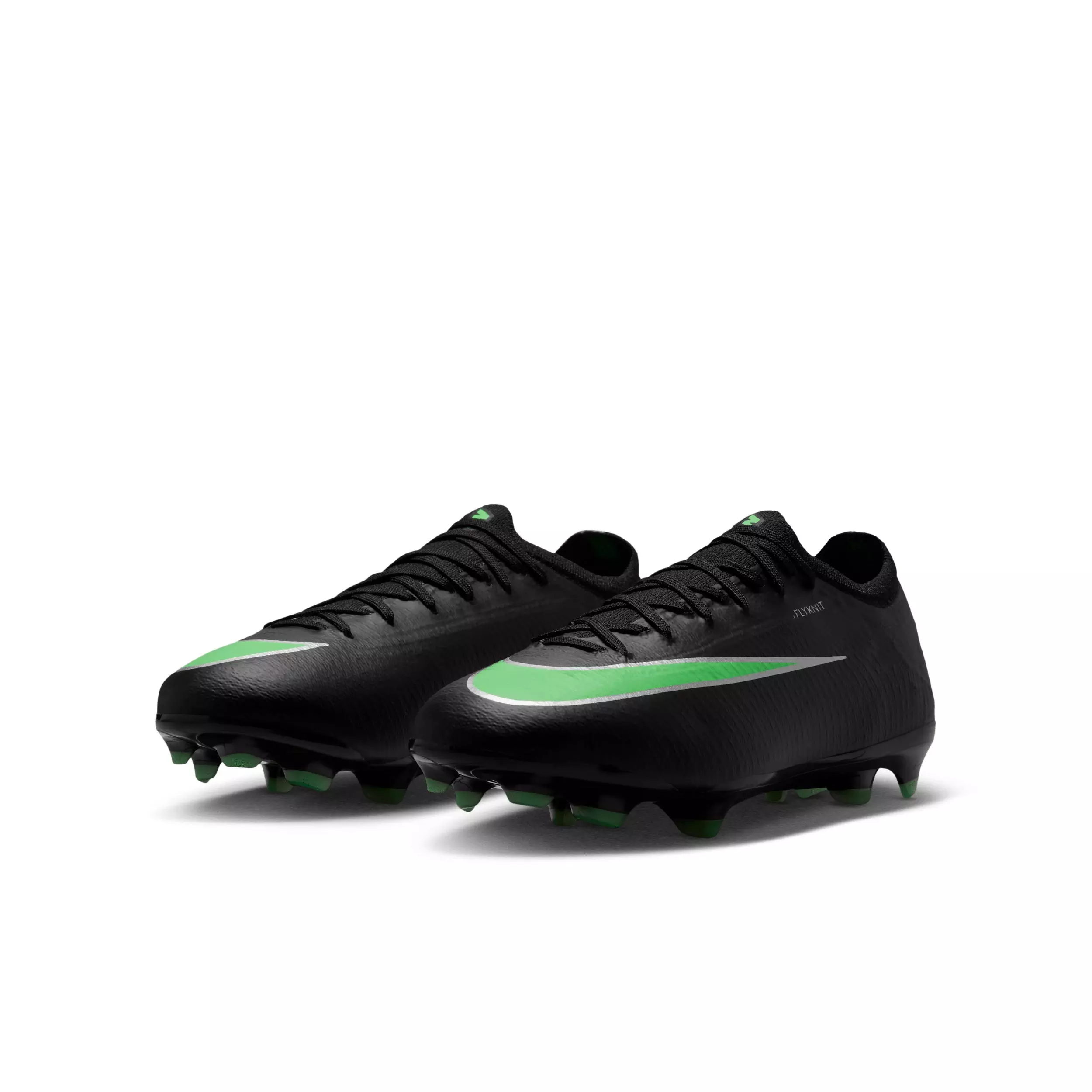 Nike Mercurial Vapor 17 Pro FG "Black/Black/Illusion Green" Grade School Kids' Soccer Cleat - BLACK/BLACK/GREEN