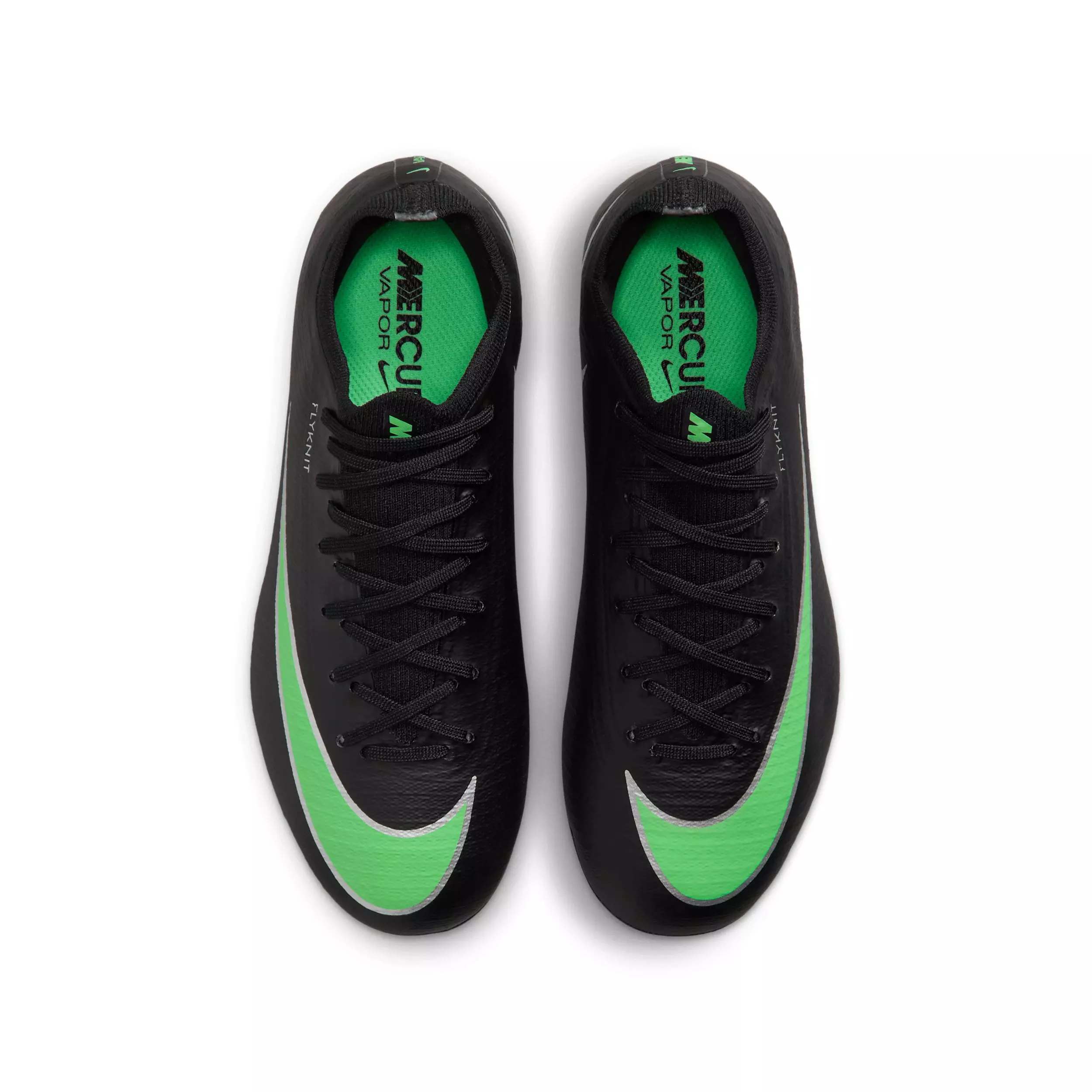 Nike Mercurial Vapor 17 Pro FG "Black/Black/Illusion Green" Grade School Kids' Soccer Cleat - BLACK/BLACK/GREEN
