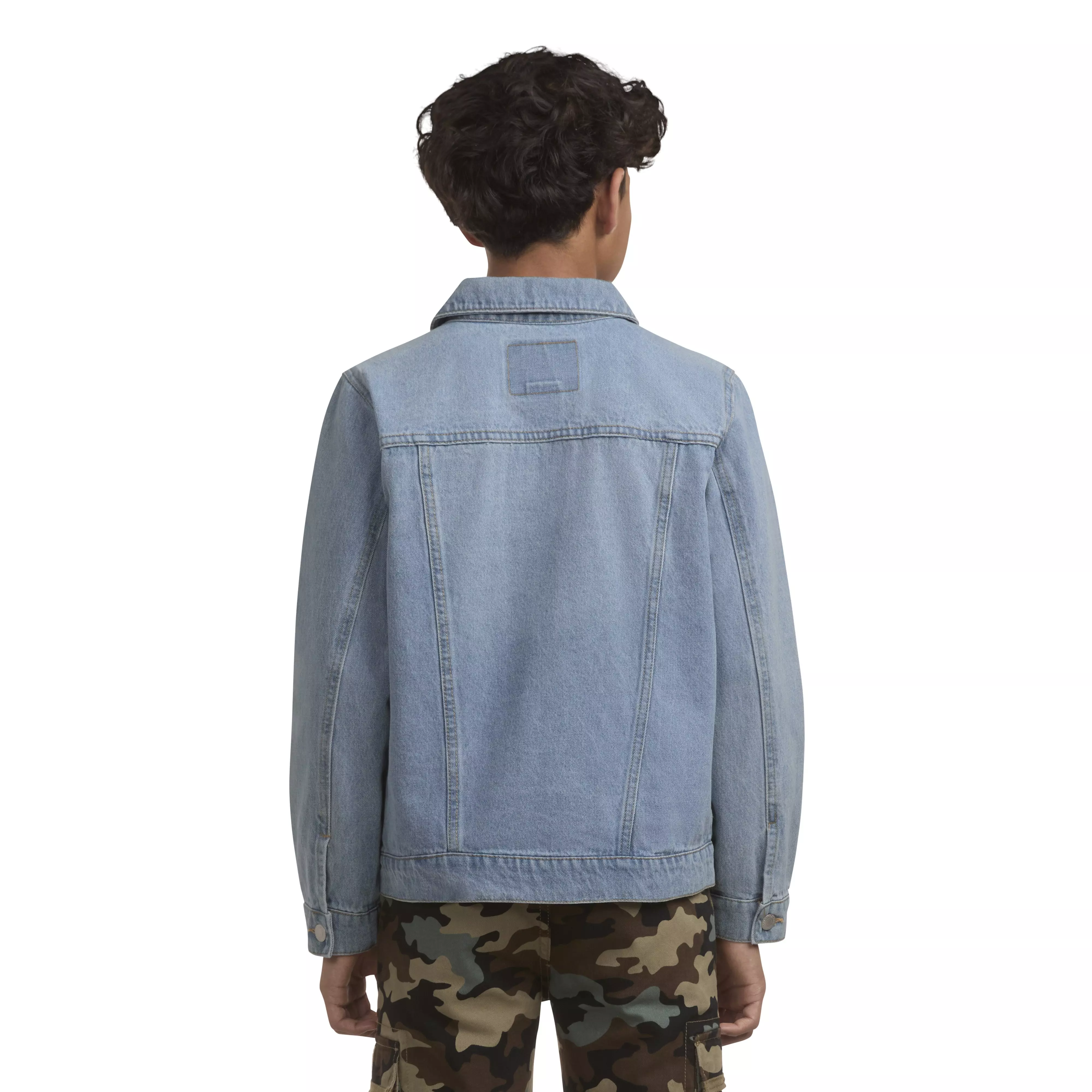 Levi's Big Boys' Trucker Style Light Blue Wash Denim Jacket - LT BLUE