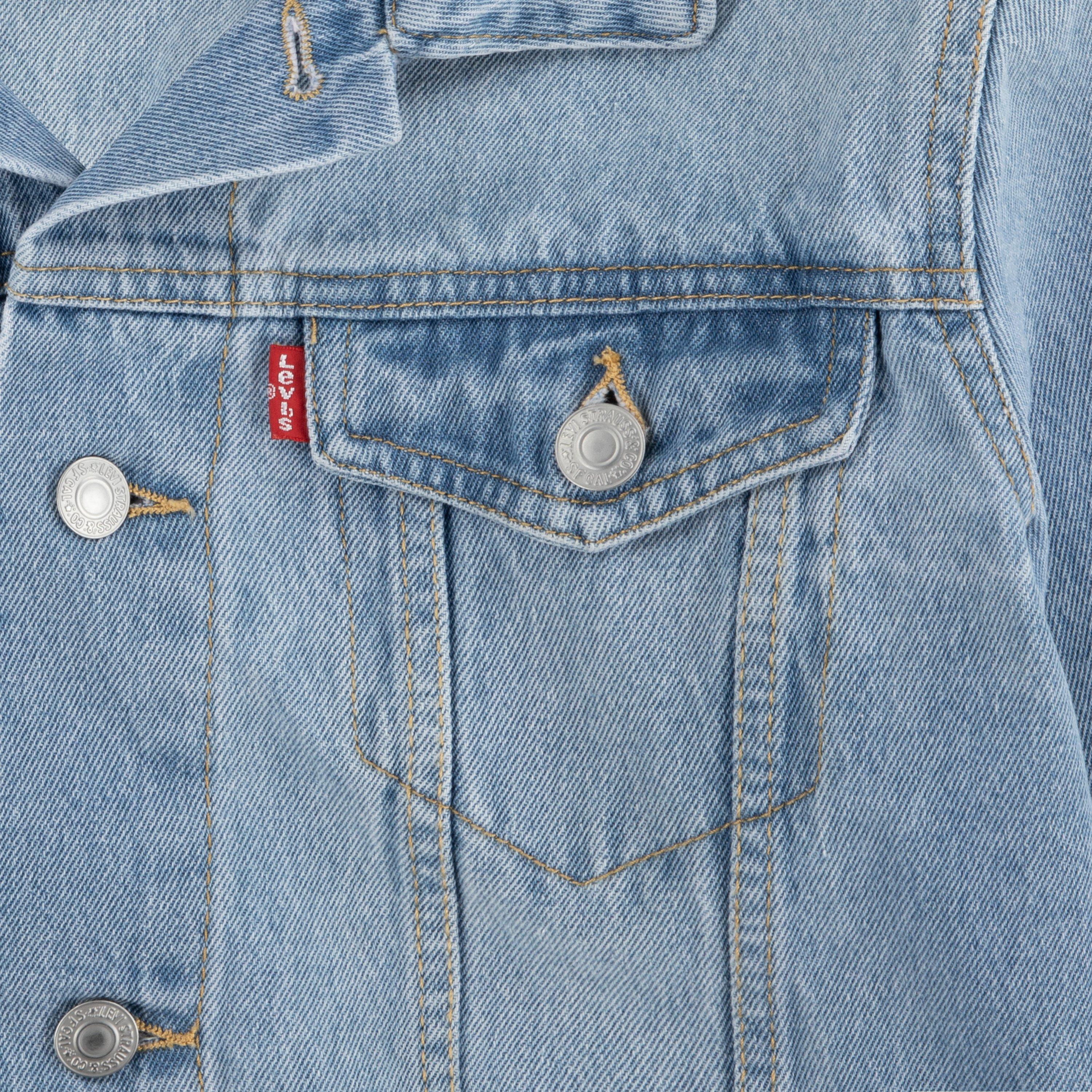 Levi's Big Boys' Trucker Style Light Blue Wash Denim Jacket - LT BLUE Thumbnail View 3