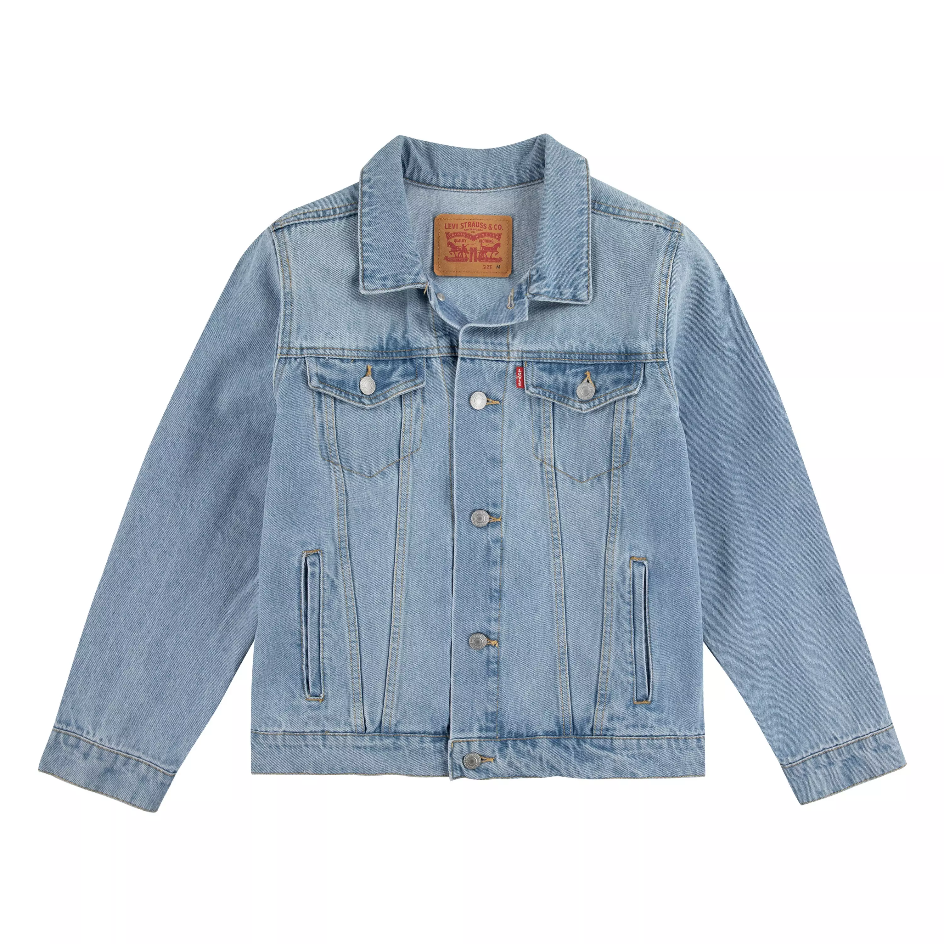 Levi's Big Boys' Trucker Style Light Blue Wash Denim Jacket - LT BLUE