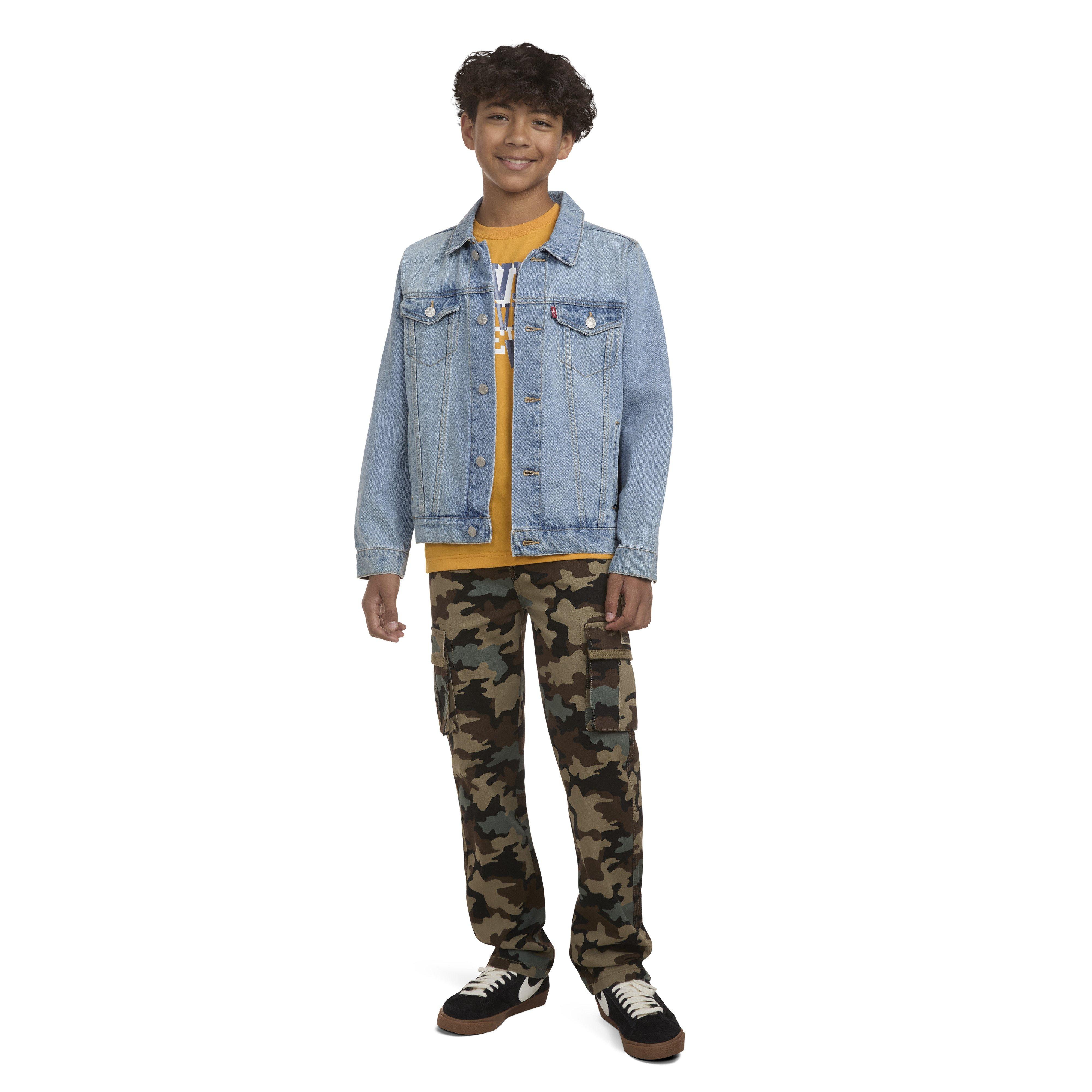 Levi's Big Boys' Trucker Style Light Blue Wash Denim Jacket - LT BLUE Thumbnail View 8