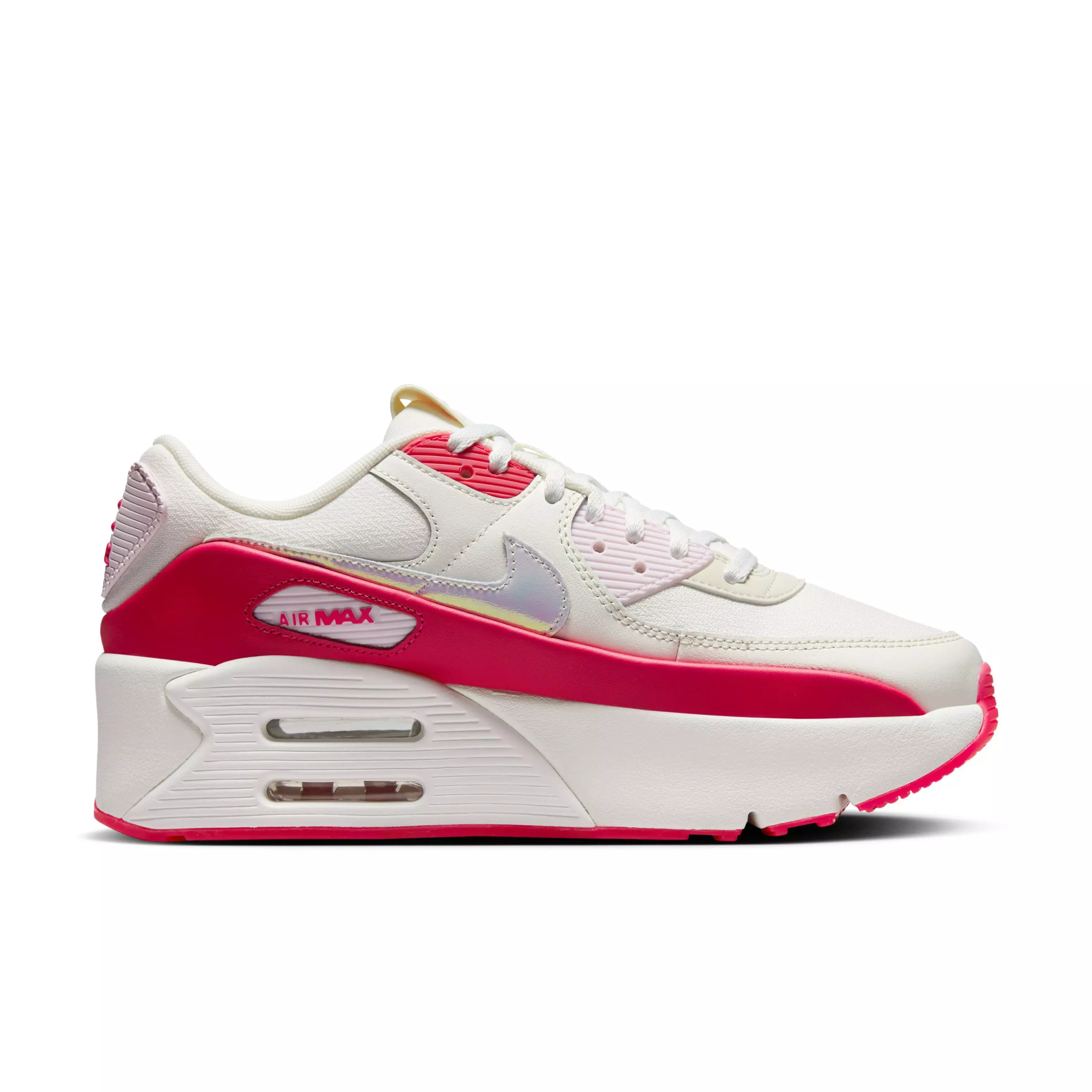 Nike Air Max 90 LV8 "Sail/Siren Red/Pearl Pink/Multi-Color" Women's Shoe - SAIL/RED/PINK/MULTI COLOR