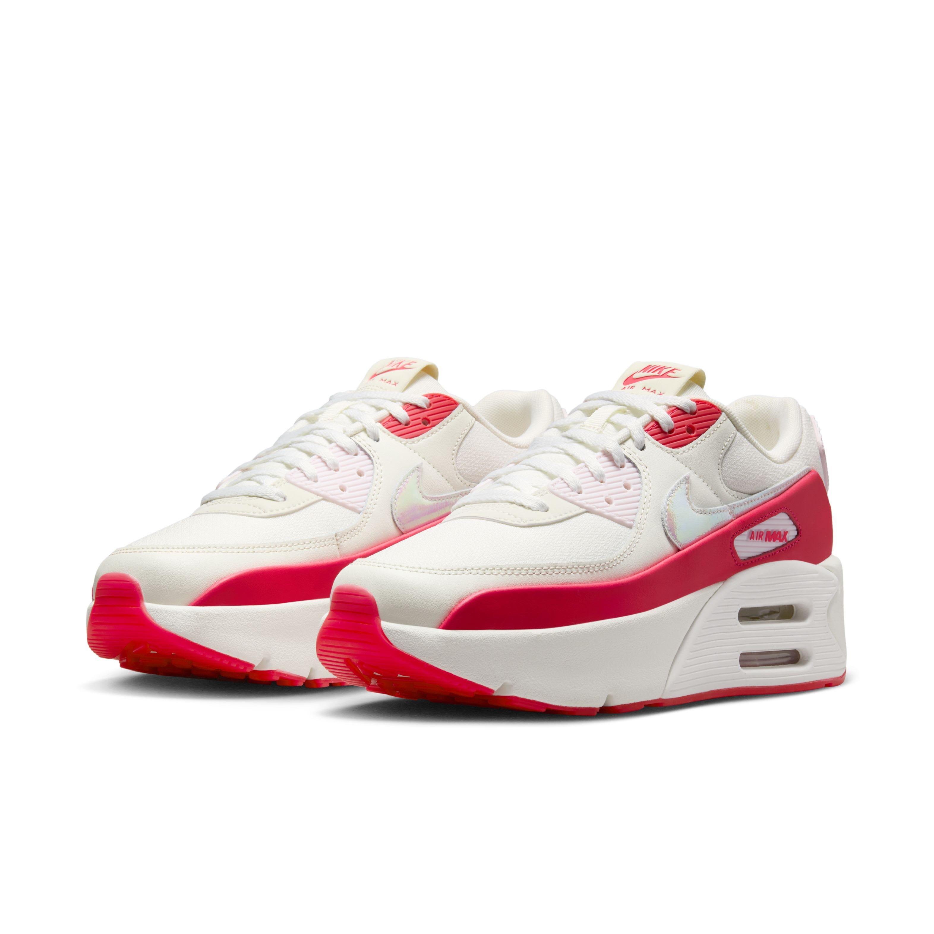 Nike Air Max 90 LV8 "Sail/Siren Red/Pearl Pink/Multi-Color" Women's Shoe - SAIL/RED/PINK/MULTI COLOR Thumbnail View 3