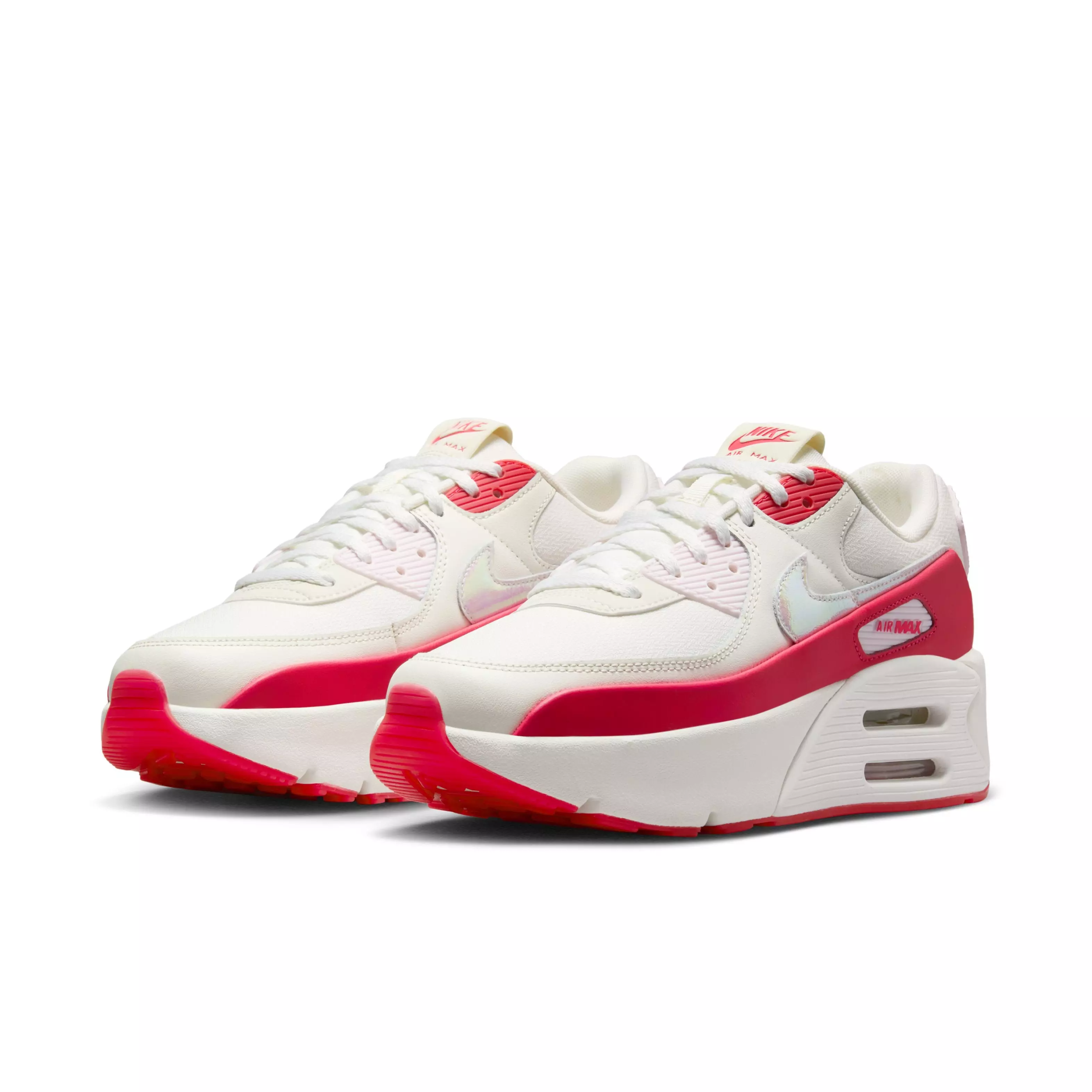 Nike Air Max 90 LV8 "Sail/Siren Red/Pearl Pink/Multi-Color" Women's Shoe - SAIL/RED/PINK/MULTI COLOR