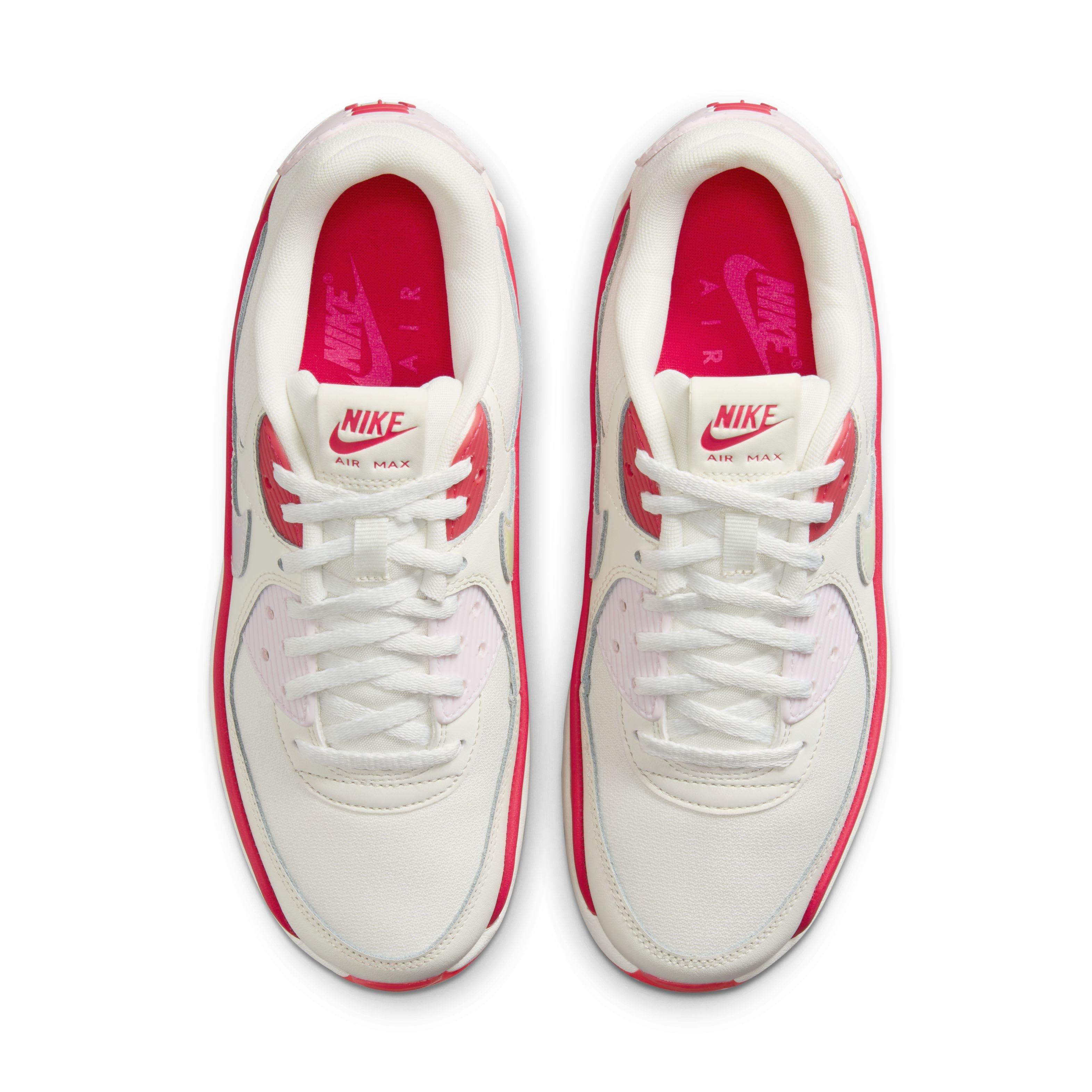 Nike Air Max 90 LV8 "Sail/Siren Red/Pearl Pink/Multi-Color" Women's Shoe - SAIL/RED/PINK/MULTI COLOR Thumbnail View 4