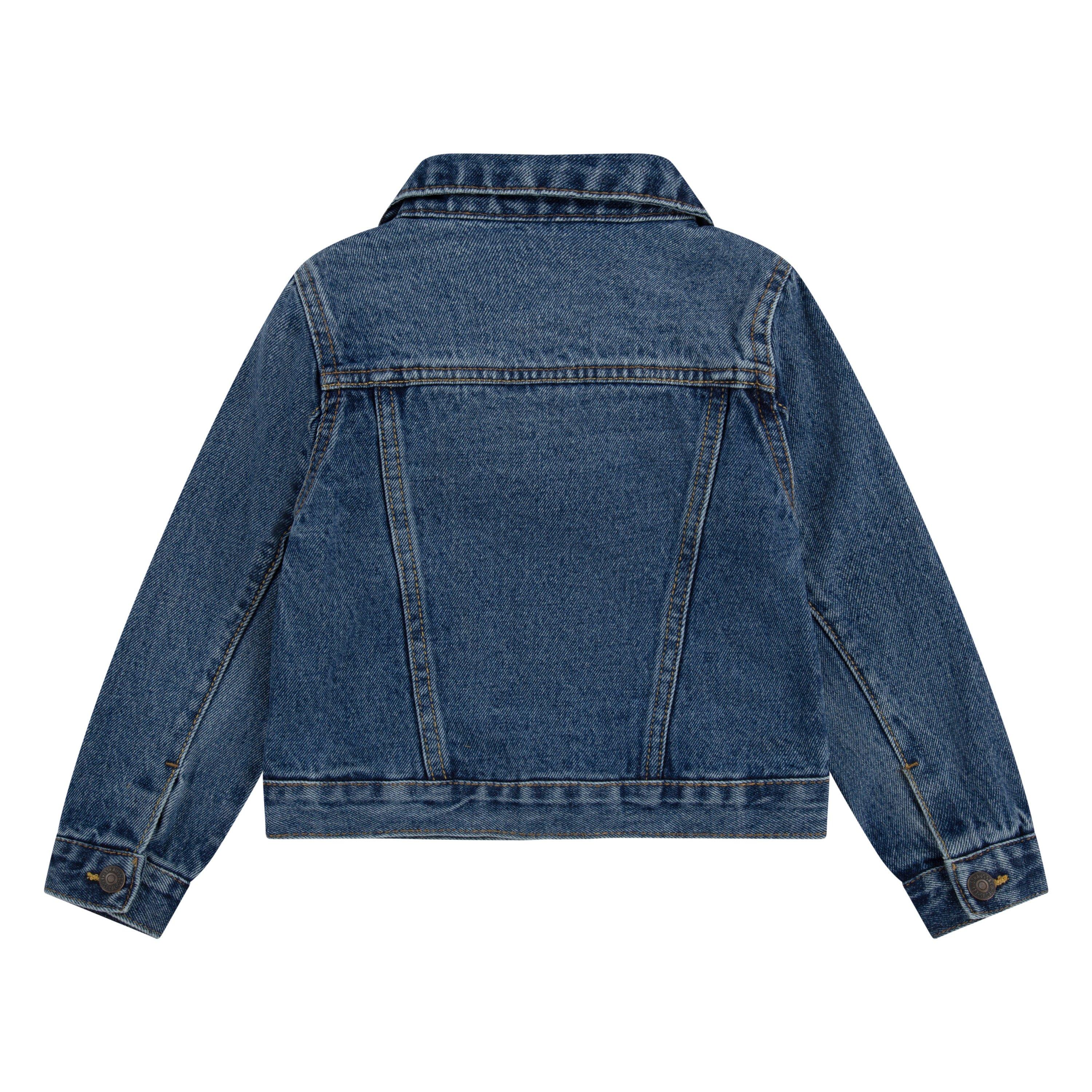 Levi's Toddler Boys' Trucker Style Dark Blue Wash Denim Jacket - BLUE Thumbnail View 9