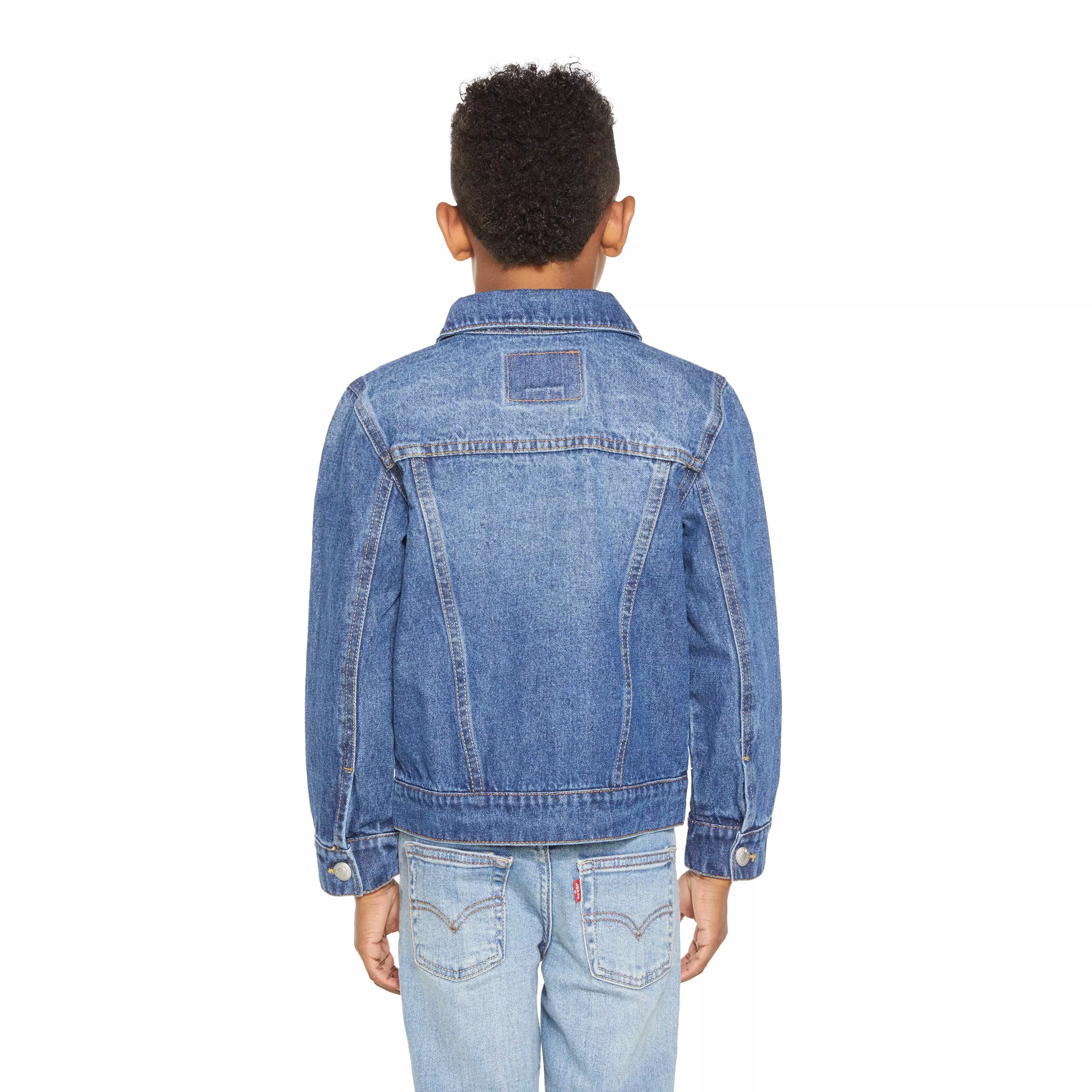 Levi's Little Boys' Trucker Style Dark Blue Wash Denim Jacket - BLUE