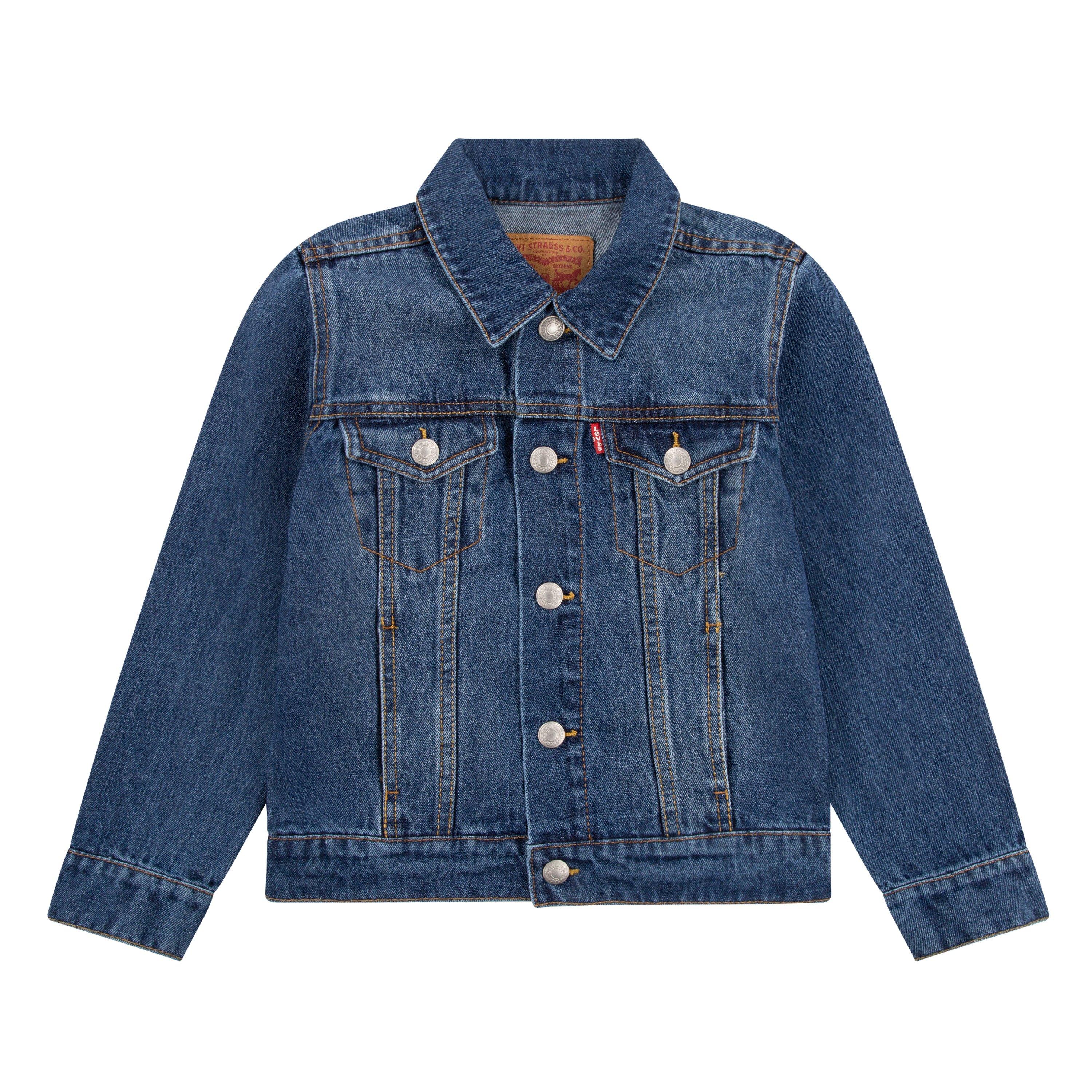 Levi's Little Boys' Trucker Style Dark Blue Wash Denim Jacket - BLUE Thumbnail View 5