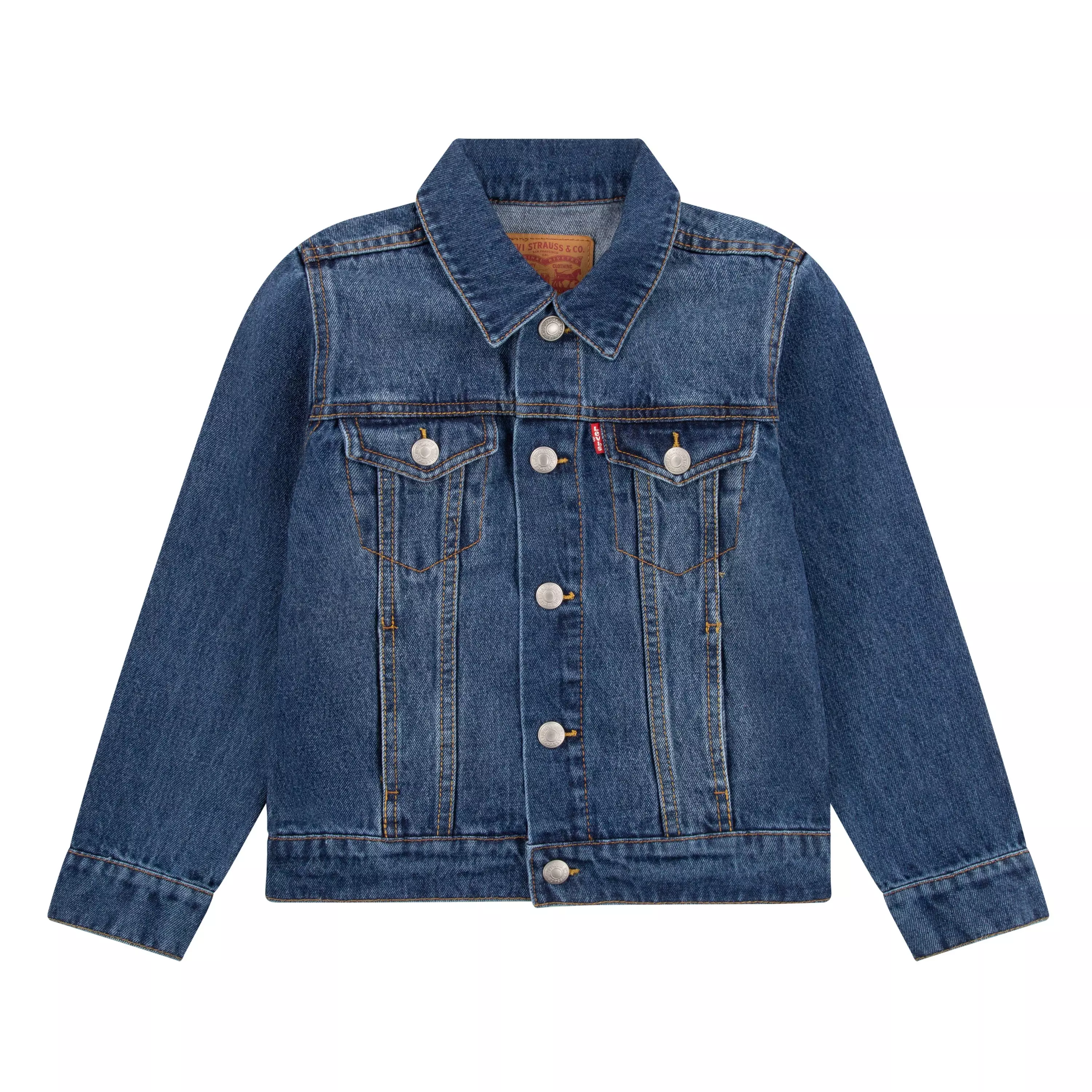 Levi's Little Boys' Trucker Style Dark Blue Wash Denim Jacket - BLUE
