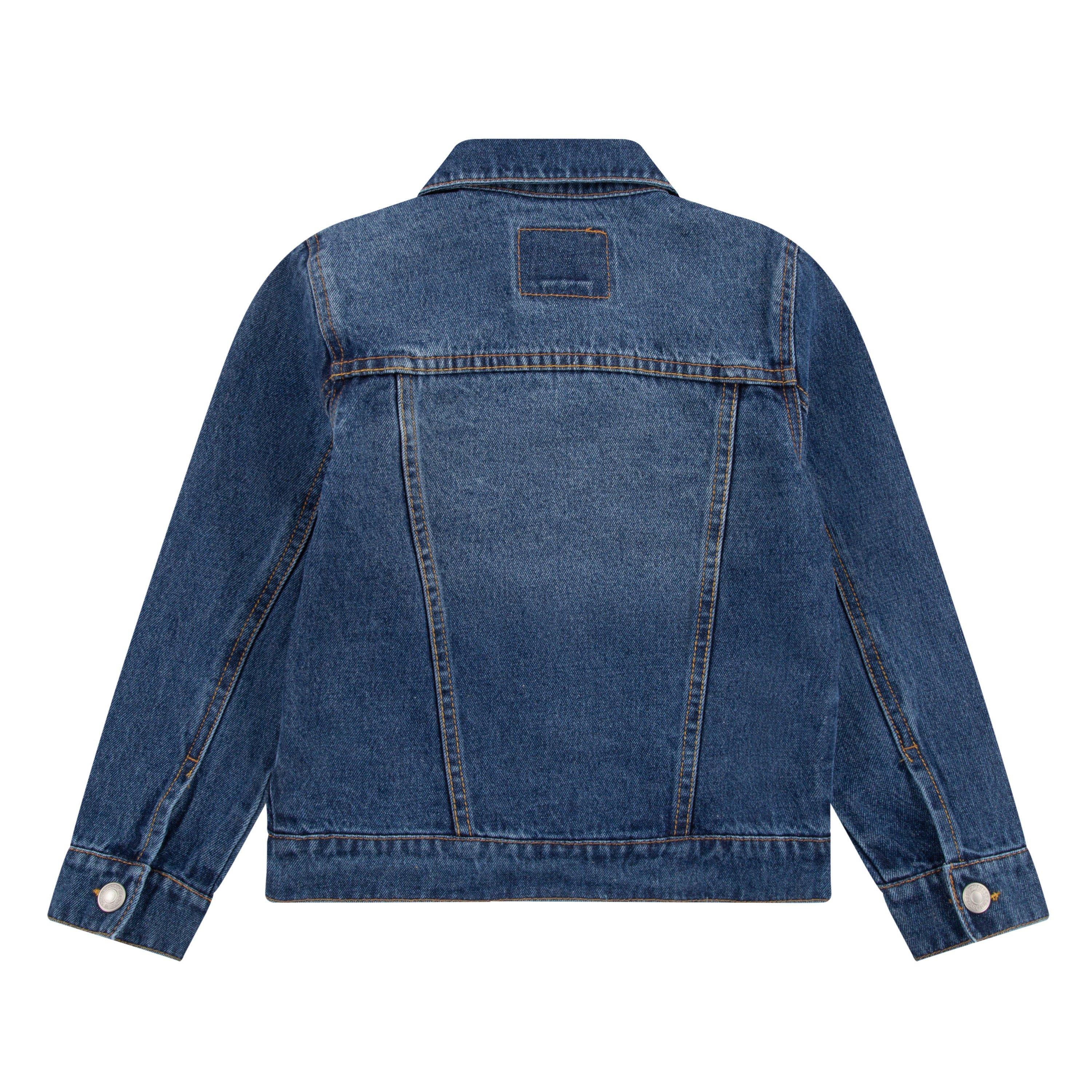 Levi's Little Boys' Trucker Style Dark Blue Wash Denim Jacket - BLUE Thumbnail View 6