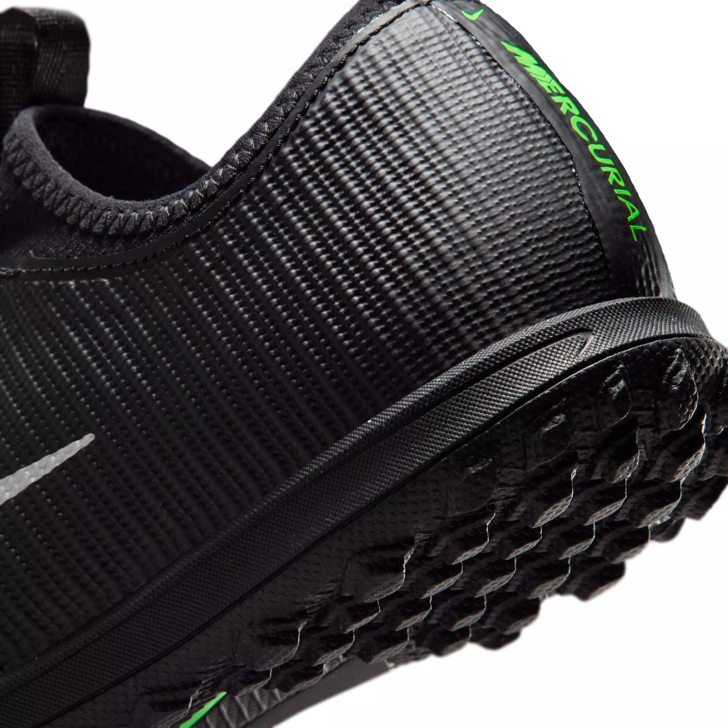 Nike Mercurial Vapor 17 Academy Turf "Black/Black/Illusion Green" Grade School Kids' Soccer Shoe - BLACK/BLACK/GREEN