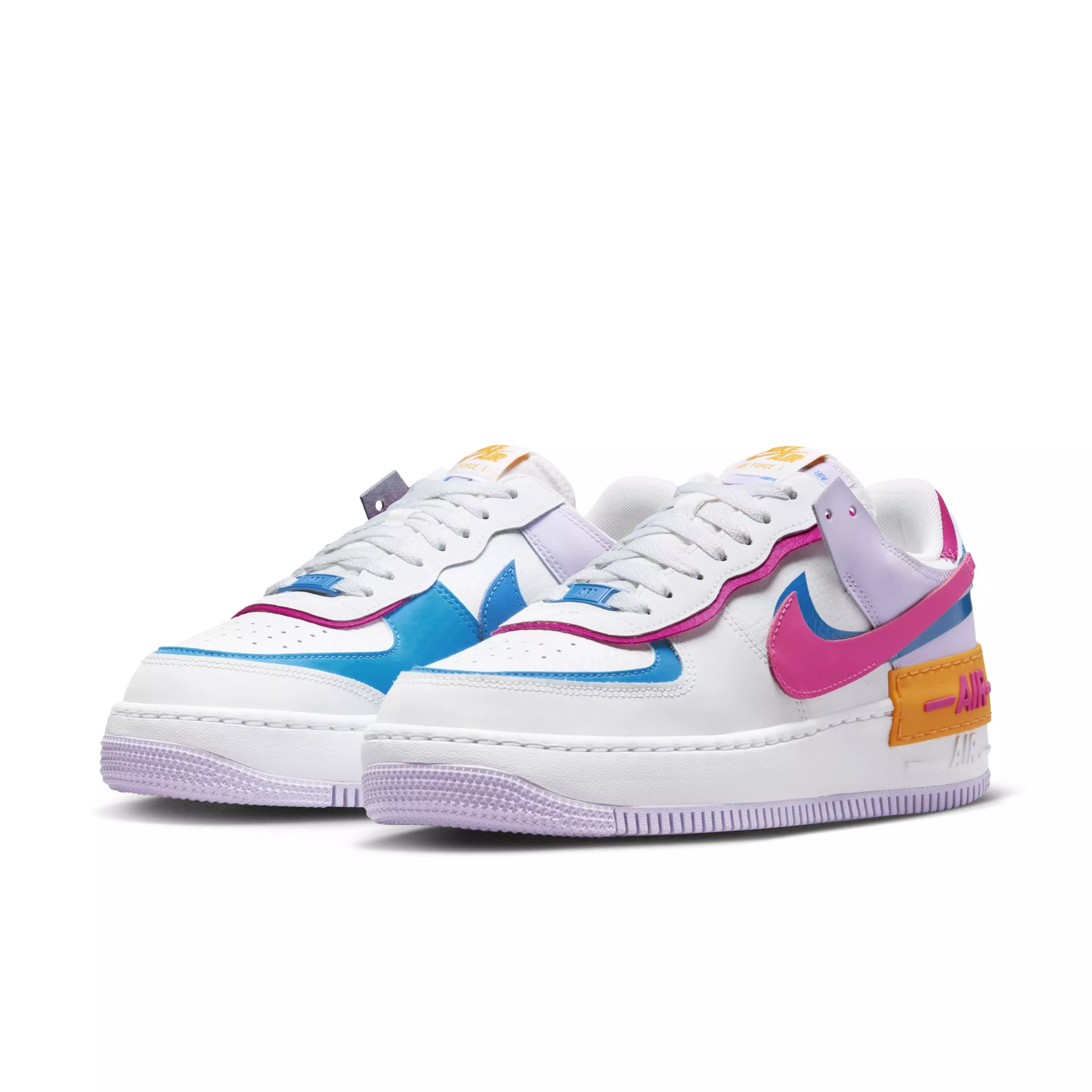 Nike Air Force 1 Shadow "White/Photo Blue/Lilac Bloom/Alchemy Pink" Women's Shoe - WHITE/BLUE/LILAC/PINK