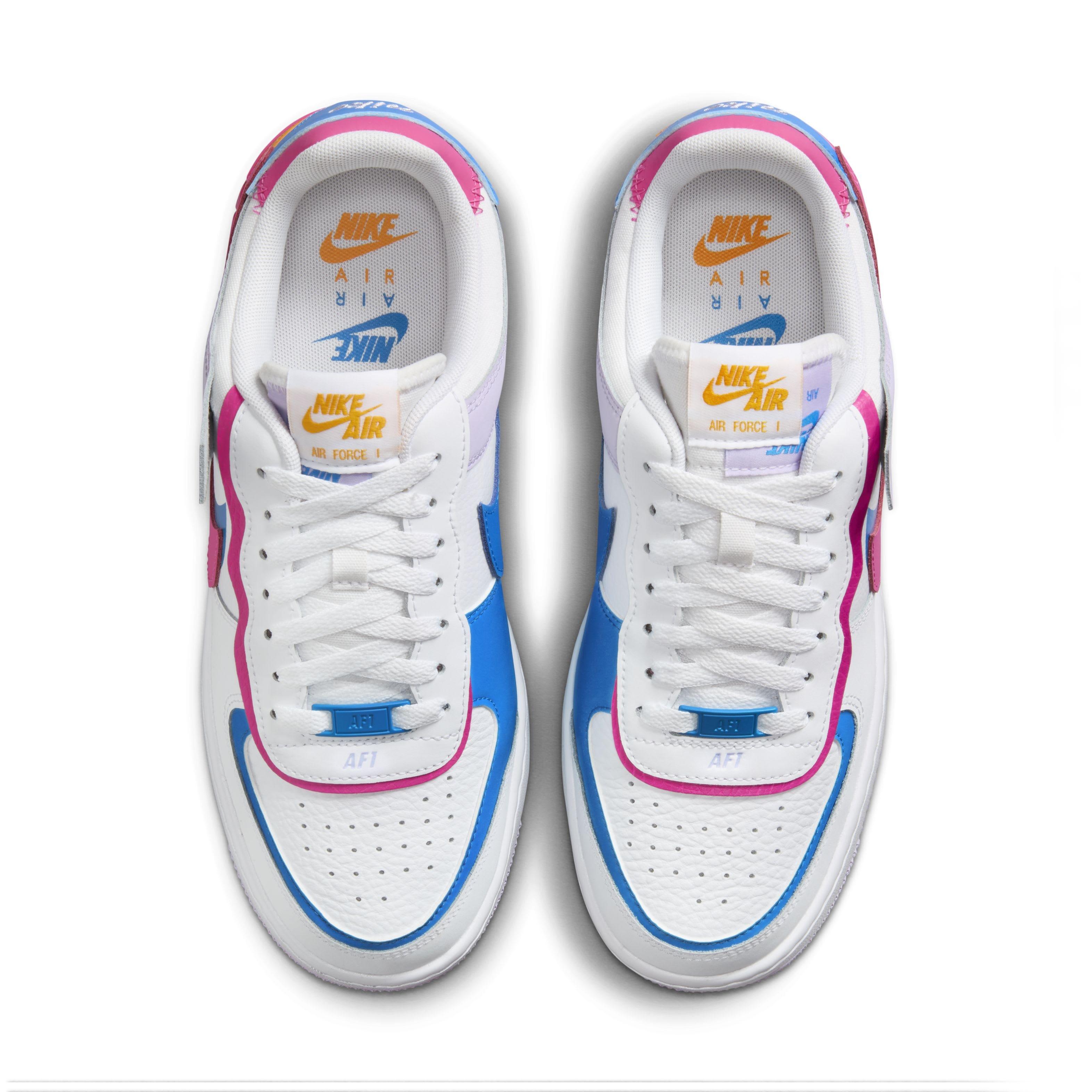 Nike Air Force 1 Shadow "White/Photo Blue/Lilac Bloom/Alchemy Pink" Women's Shoe - WHITE/BLUE/LILAC/PINK Thumbnail View 4