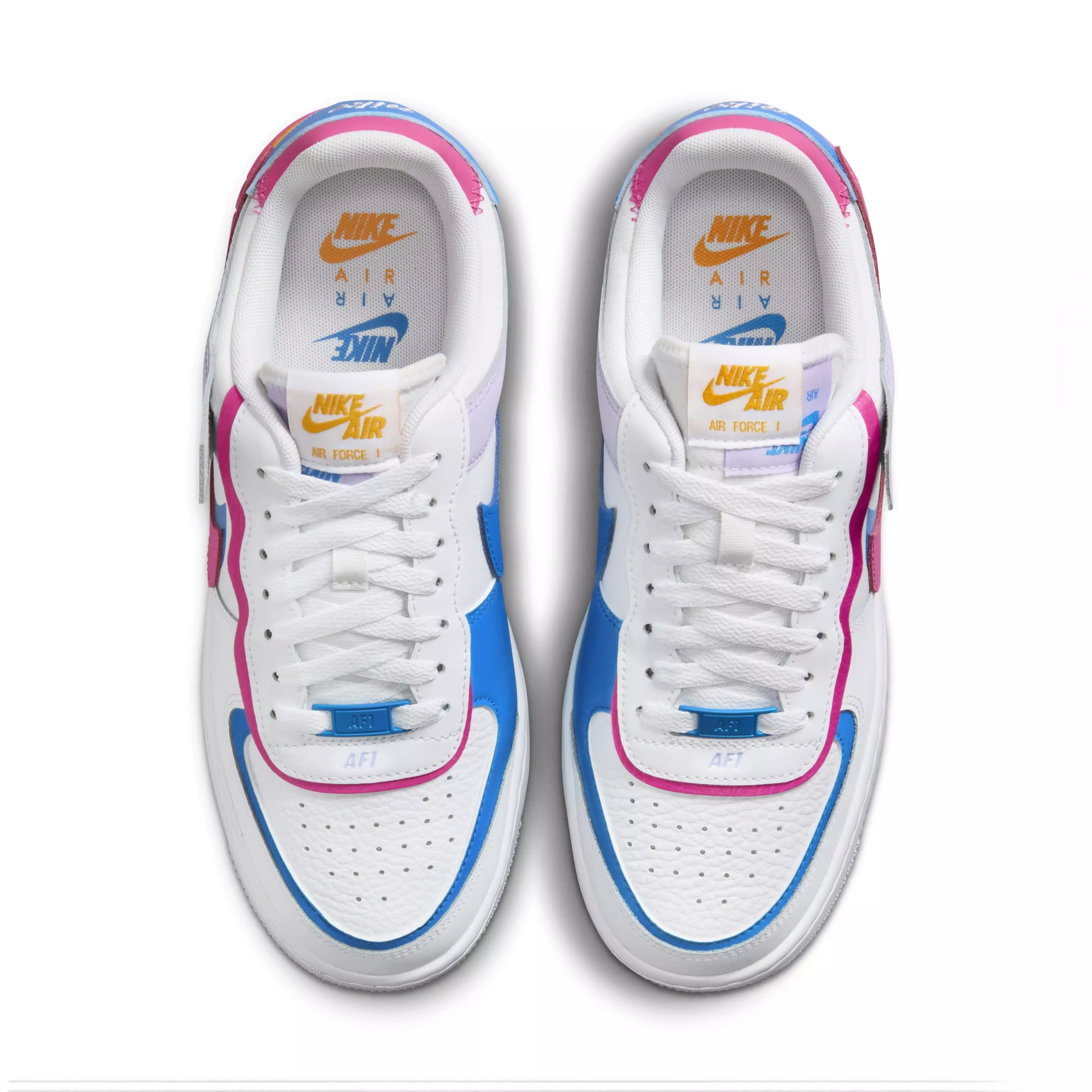 Nike Air Force 1 Shadow "White/Photo Blue/Lilac Bloom/Alchemy Pink" Women's Shoe - WHITE/BLUE/LILAC/PINK