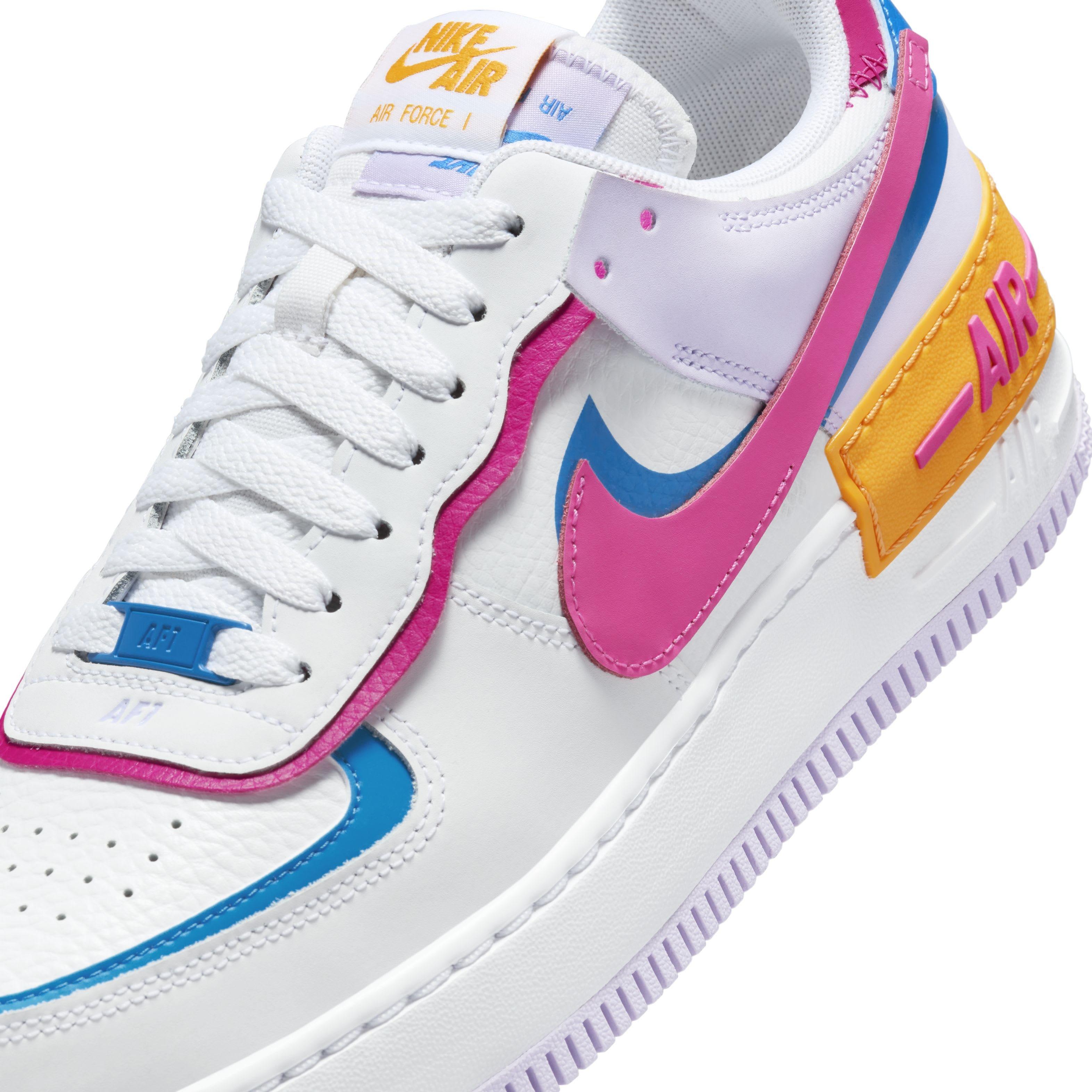 Nike Air Force 1 Shadow "White/Photo Blue/Lilac Bloom/Alchemy Pink" Women's Shoe - WHITE/BLUE/LILAC/PINK Thumbnail View 7