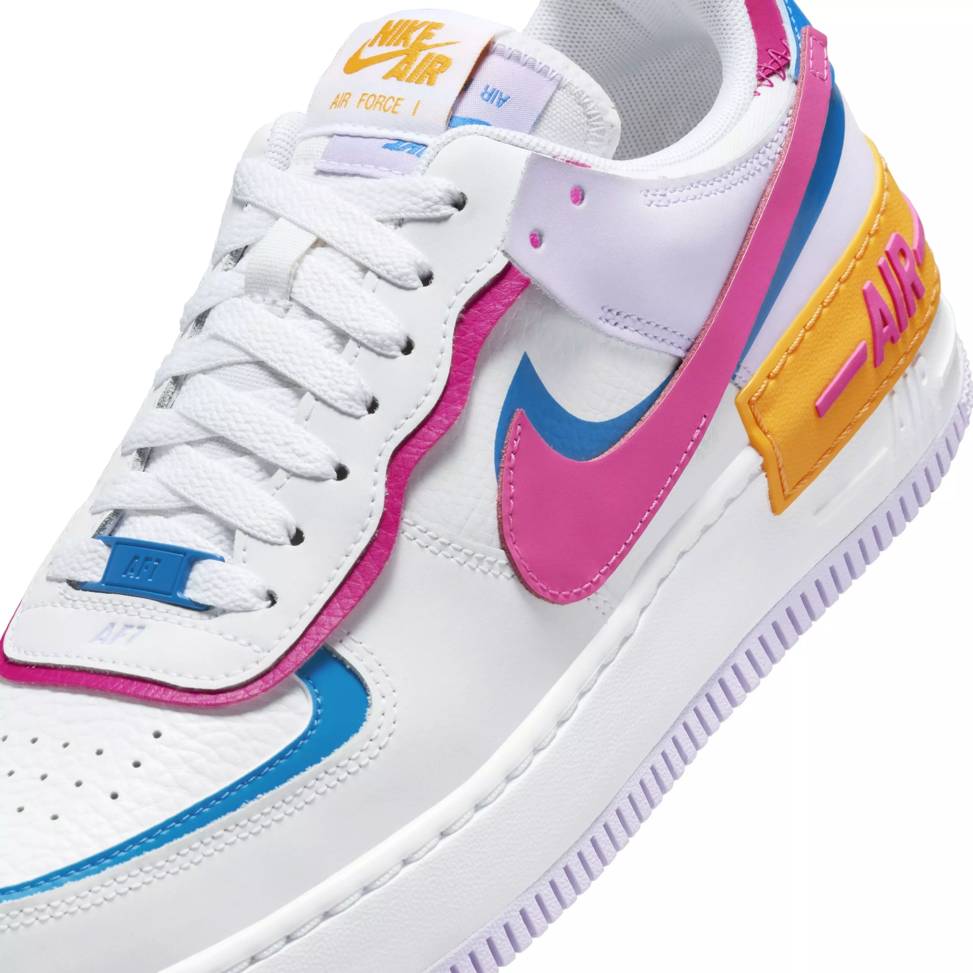 Nike Air Force 1 Shadow "White/Photo Blue/Lilac Bloom/Alchemy Pink" Women's Shoe - WHITE/BLUE/LILAC/PINK