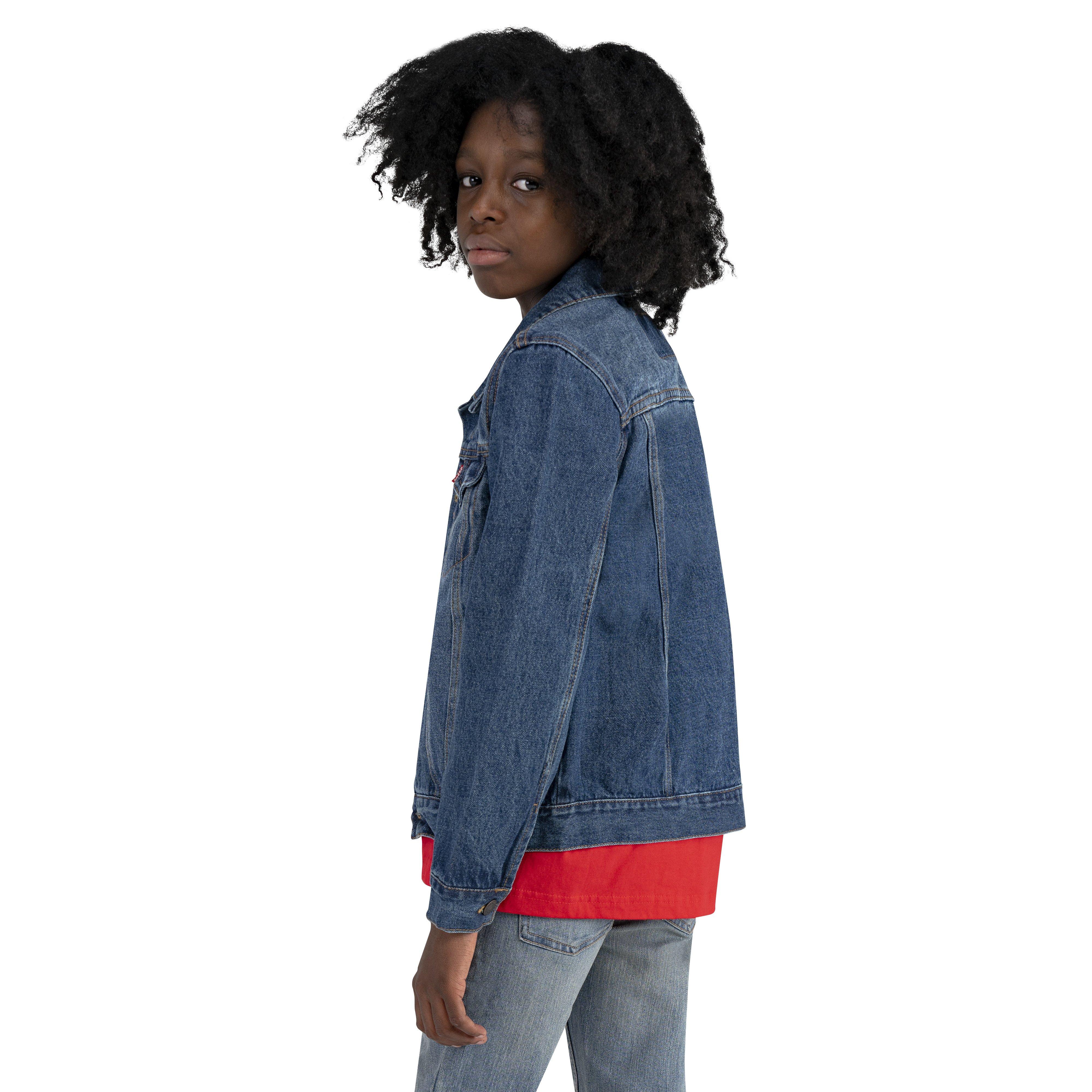 Levi's Trucker Style Big Boys' Dark Blue Wash Denim Jacket