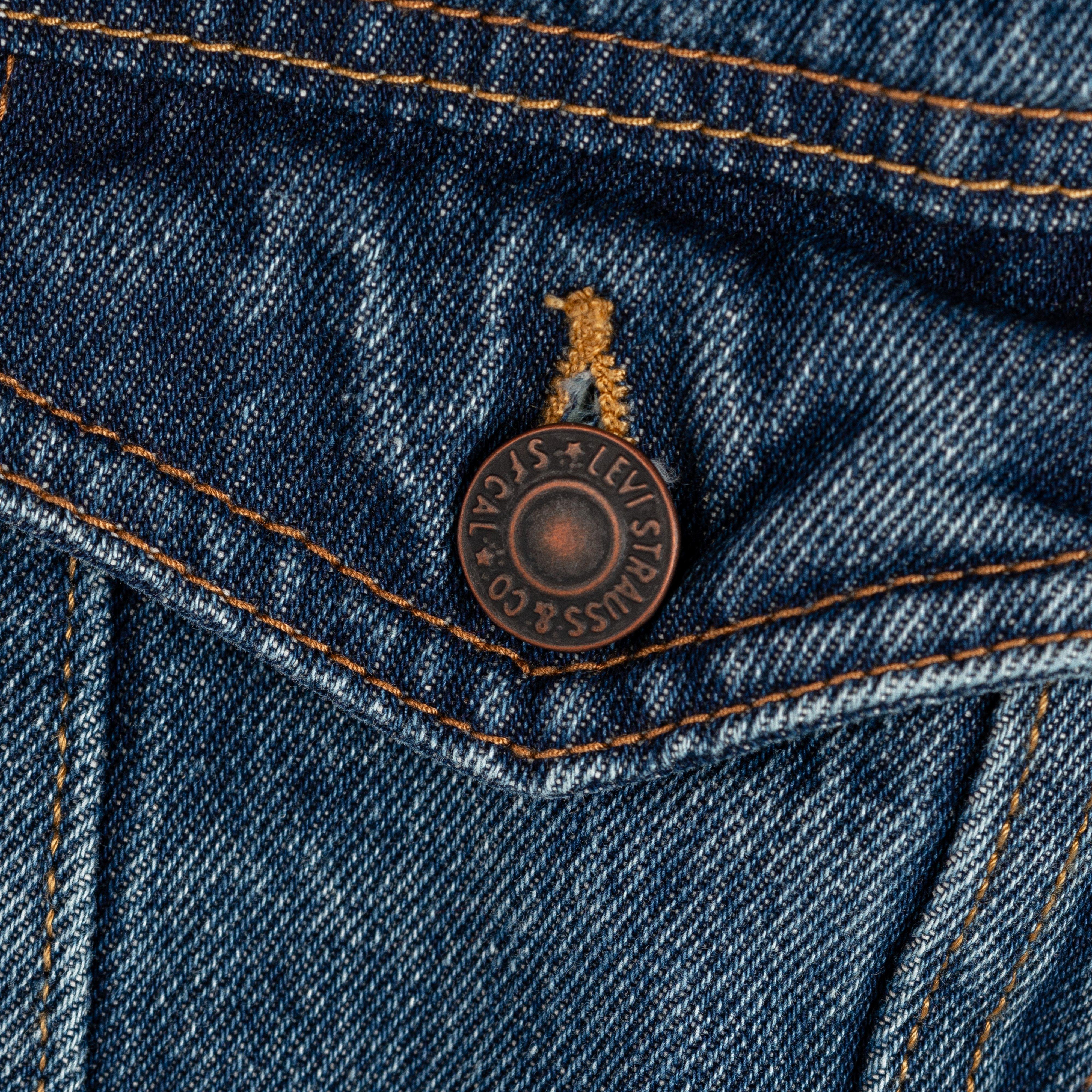 Levi's Big Boys' Trucker Style Dark Blue Wash Denim Jacket - BLUE Thumbnail View 4