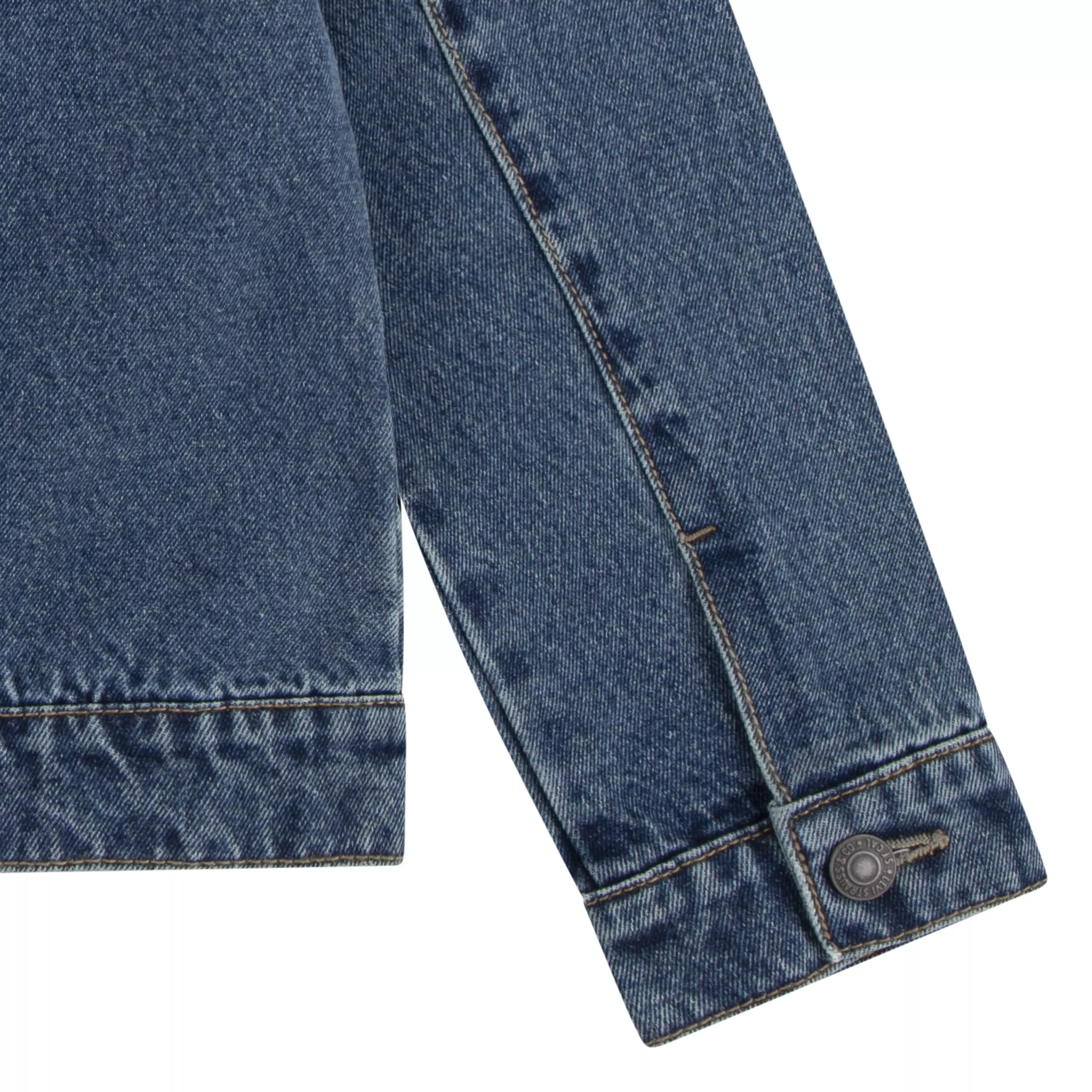 Levi's Big Boys' Trucker Style Dark Blue Wash Denim Jacket - BLUE