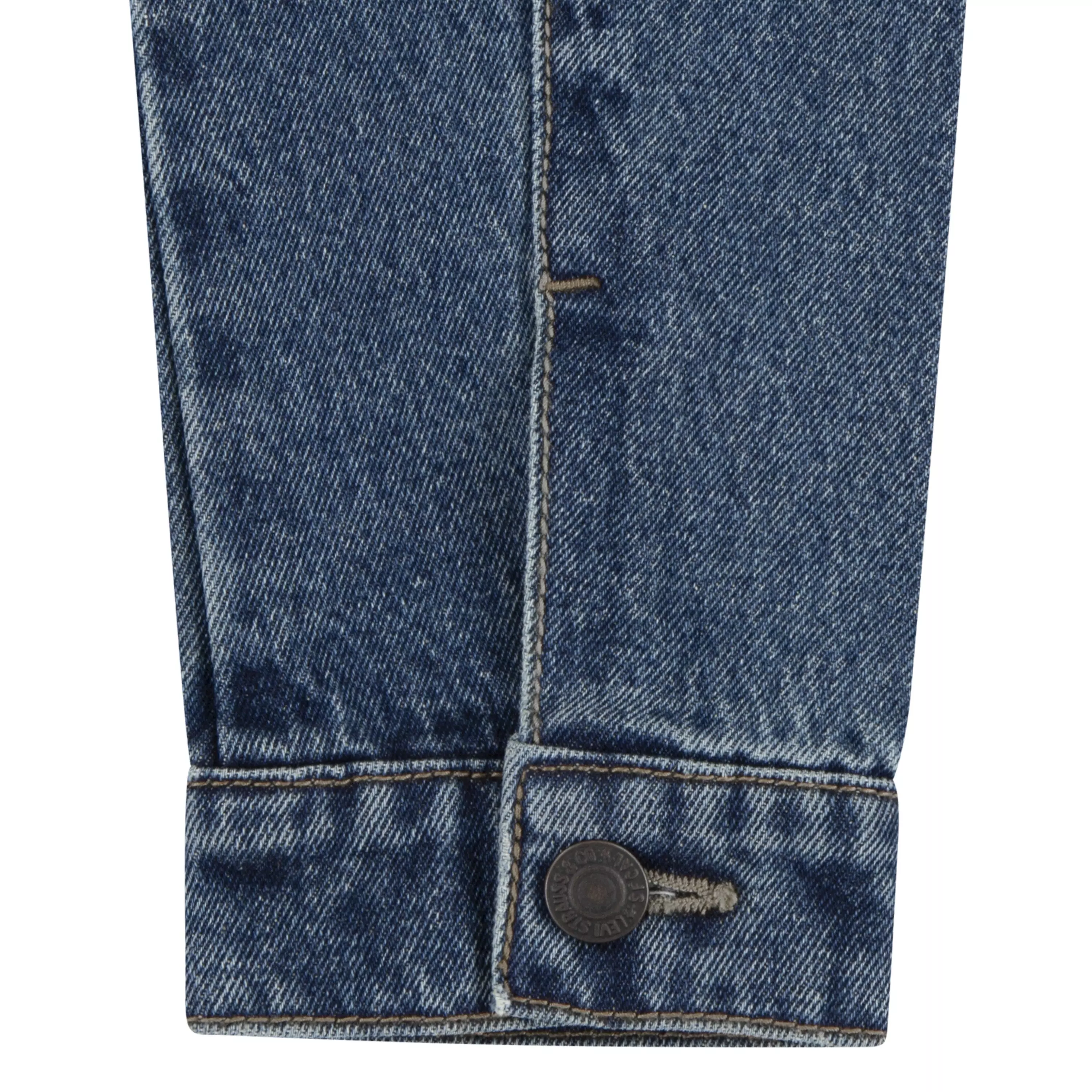 Levi's Big Boys' Trucker Style Dark Blue Wash Denim Jacket - BLUE