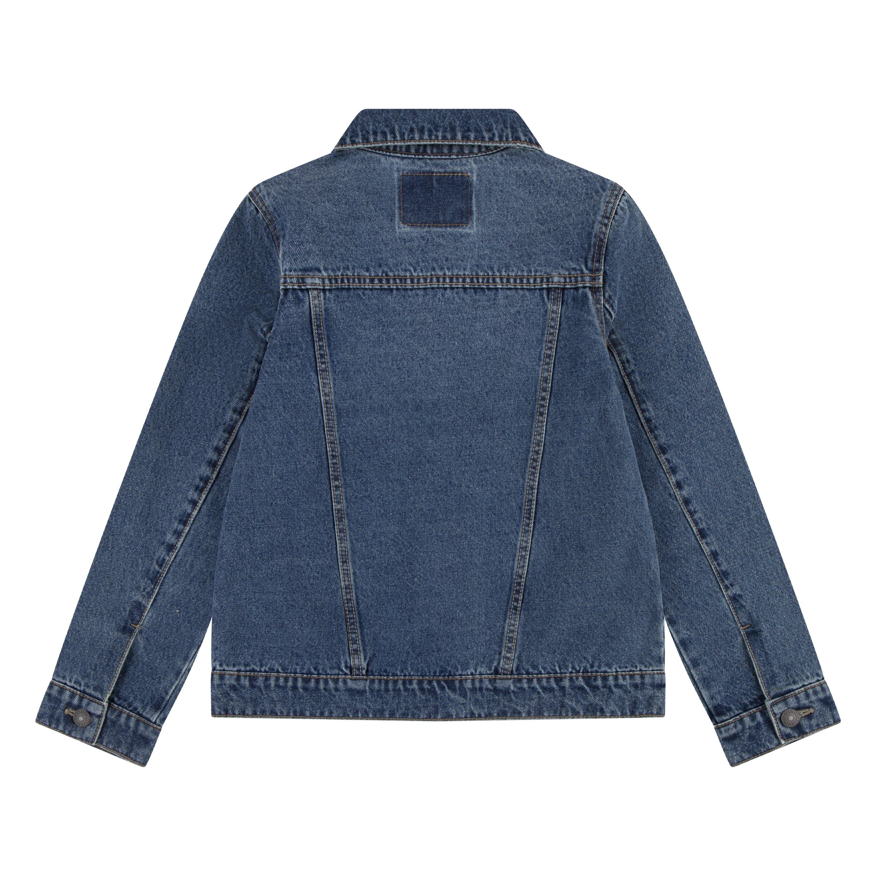Levi's Big Boys' Trucker Style Dark Blue Wash Denim Jacket - BLUE Thumbnail View 10