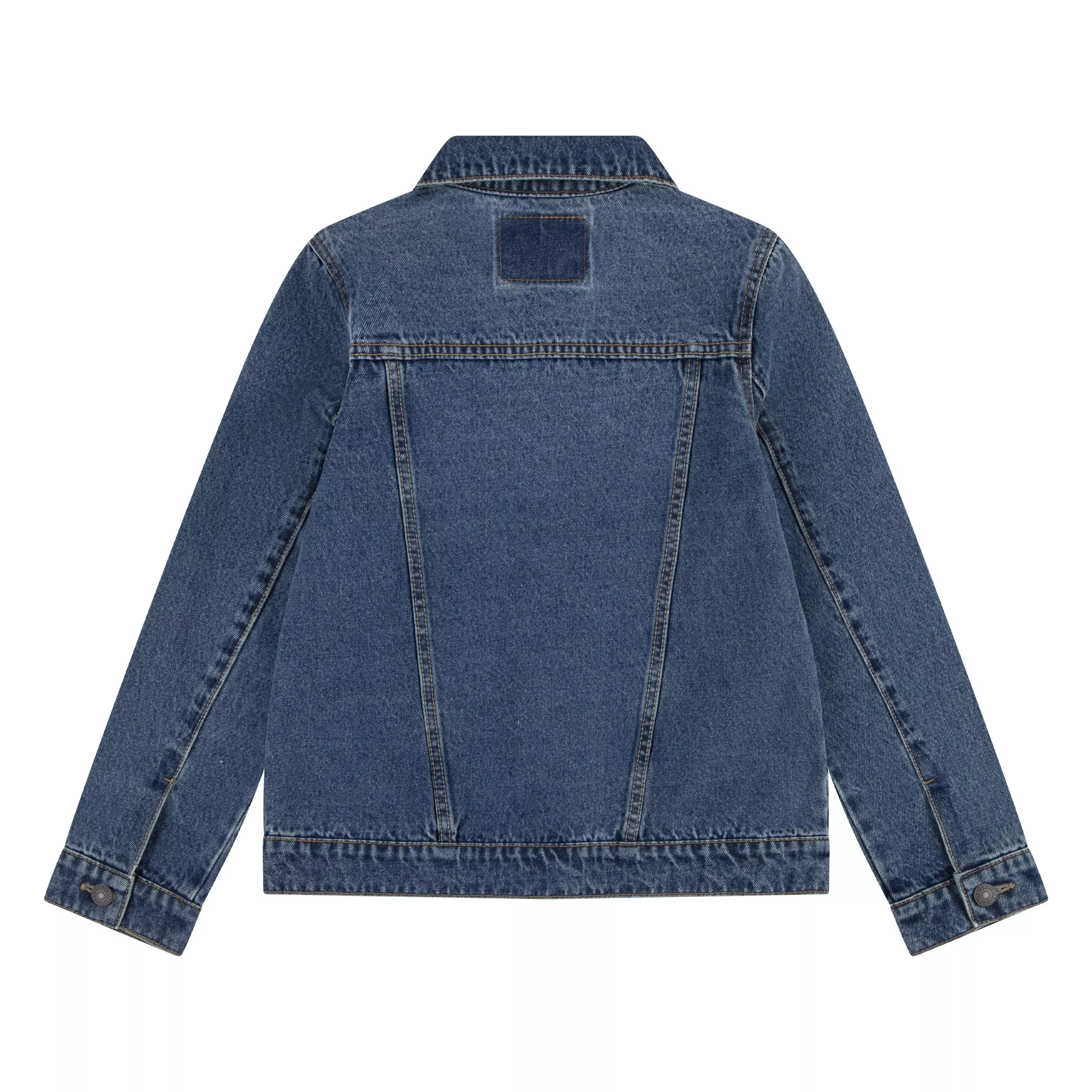 Levi's Big Boys' Trucker Style Dark Blue Wash Denim Jacket - BLUE
