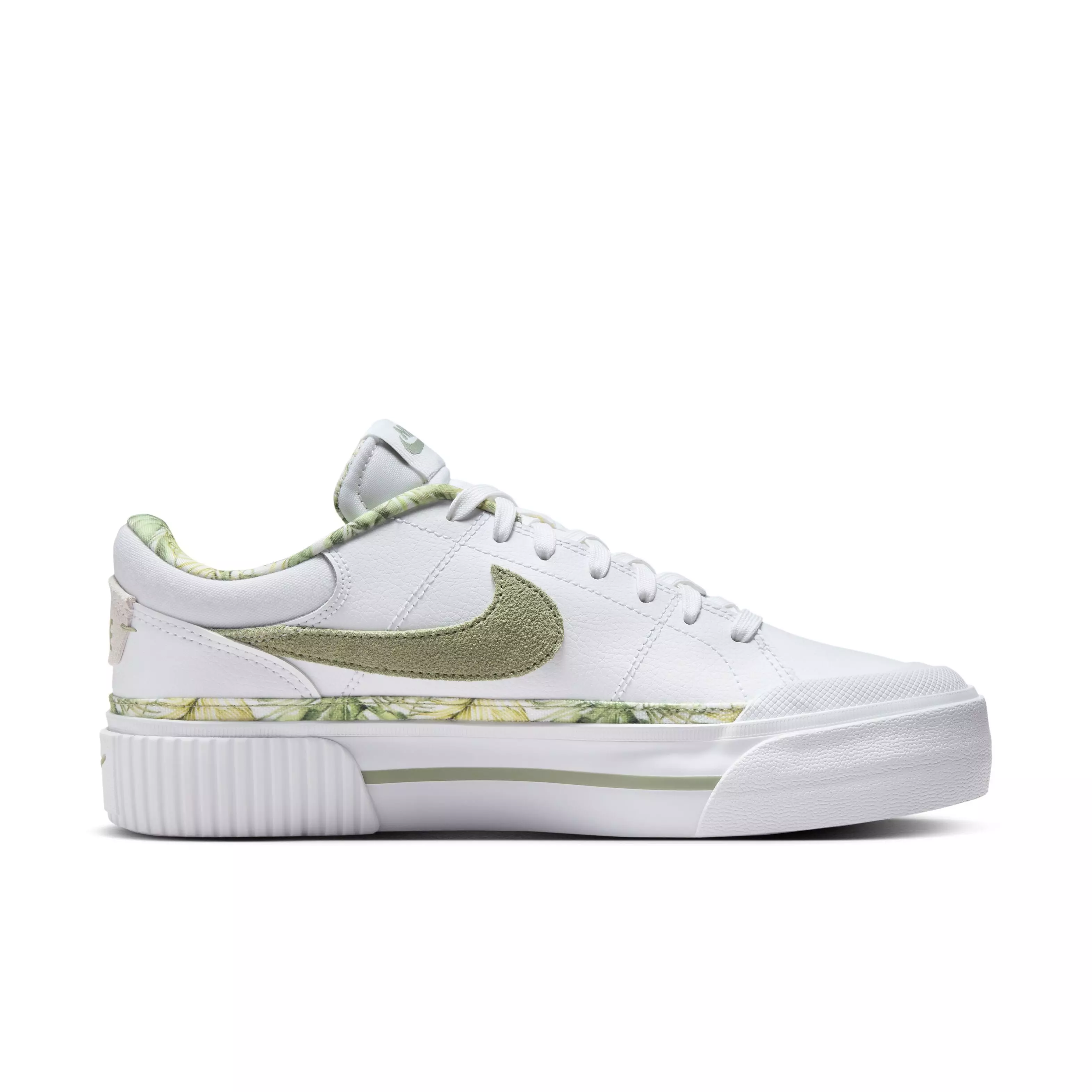 Nike Court Legacy Lift "White/Multi-Color/Gum Medium Brown/Oil Green" Women's Shoe - WHITE