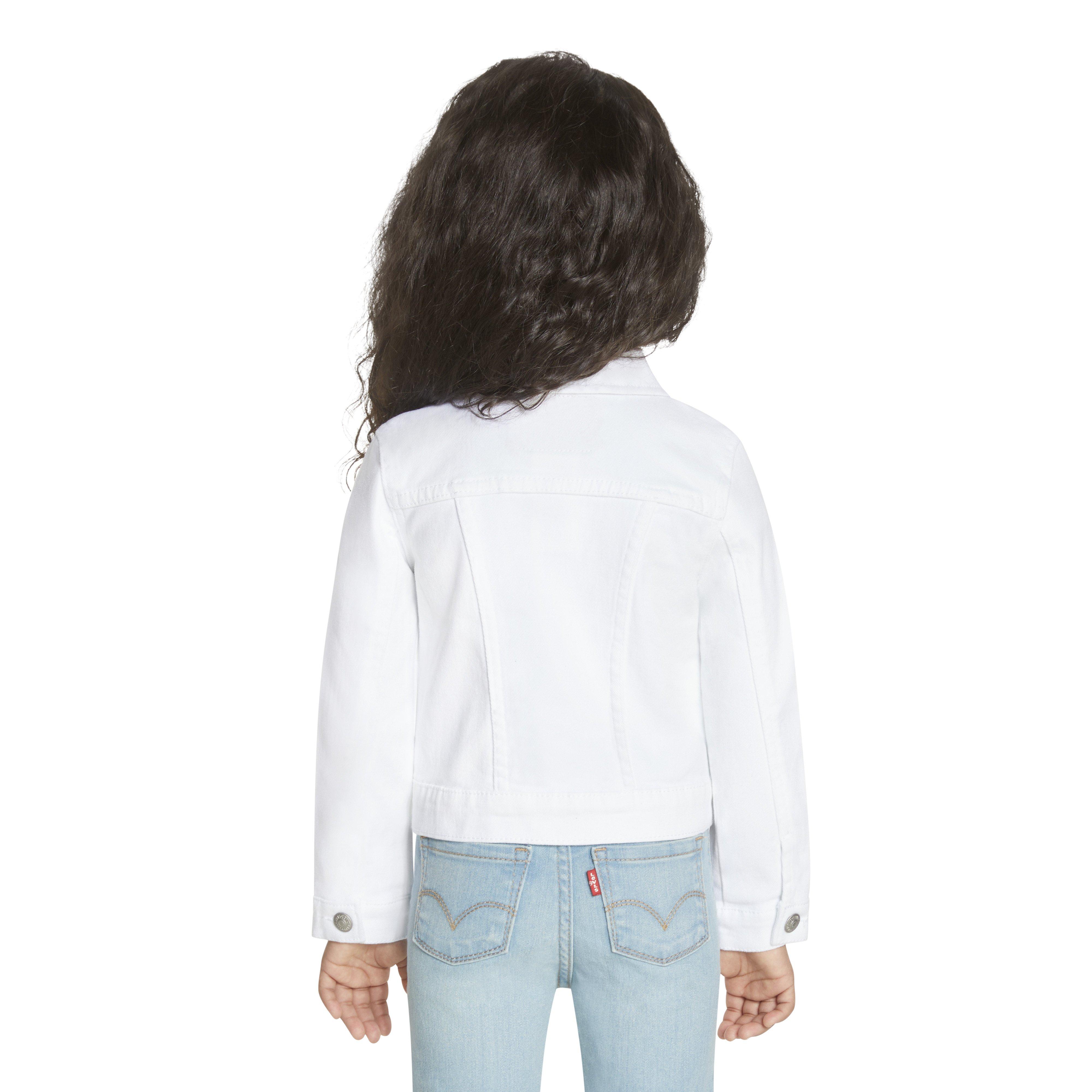 Levi's Trucker Style Toddler Girls' White Wash Denim Jacket